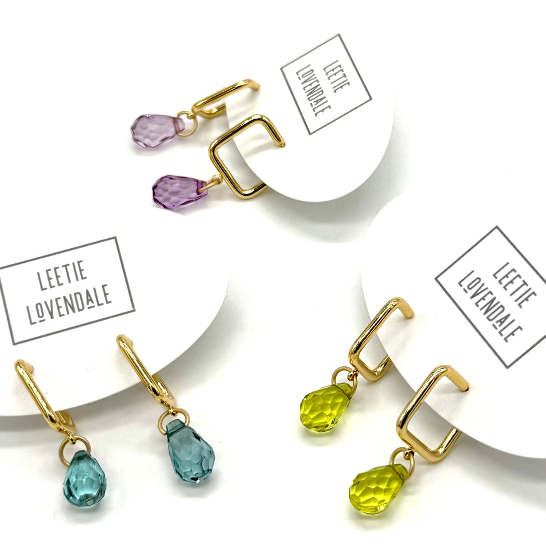 Square Dance Briolette Earrings