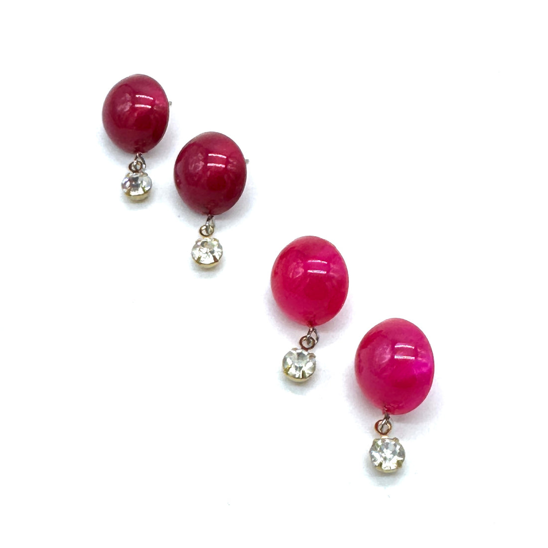 Lipstick Aura &amp; Crystal Earrings