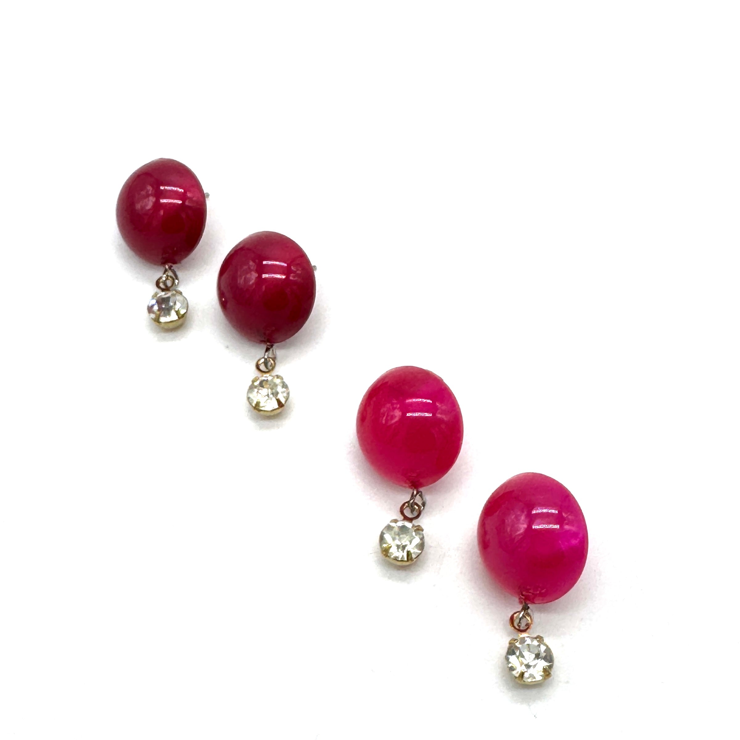 Lipstick Aura &amp; Crystal Earrings