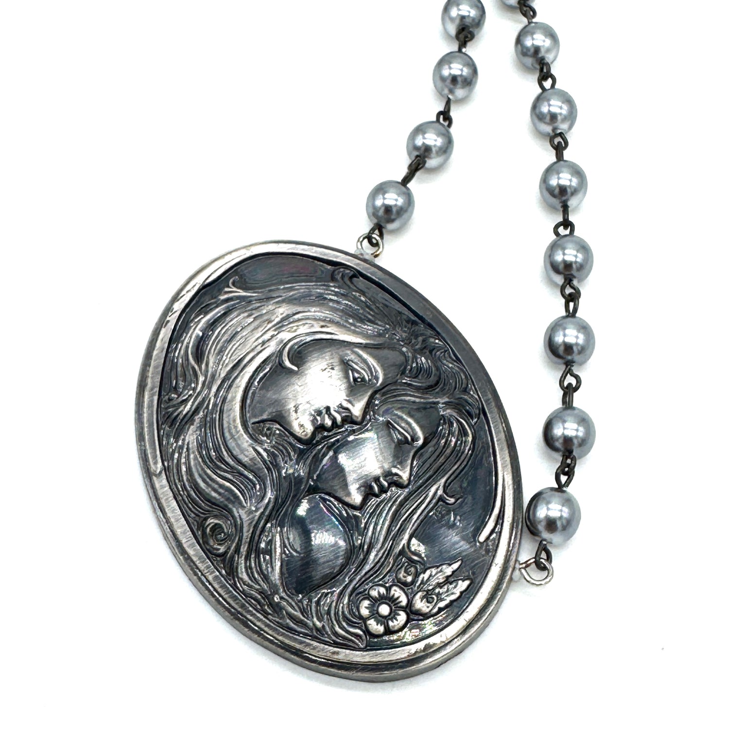 Twin Flame Cameo Necklace