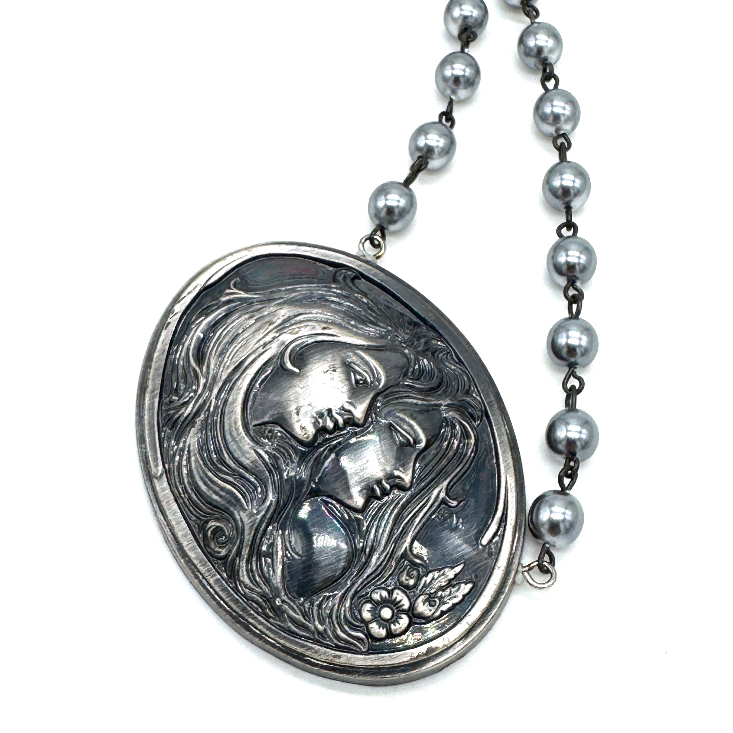 Twin Flame Cameo Necklace