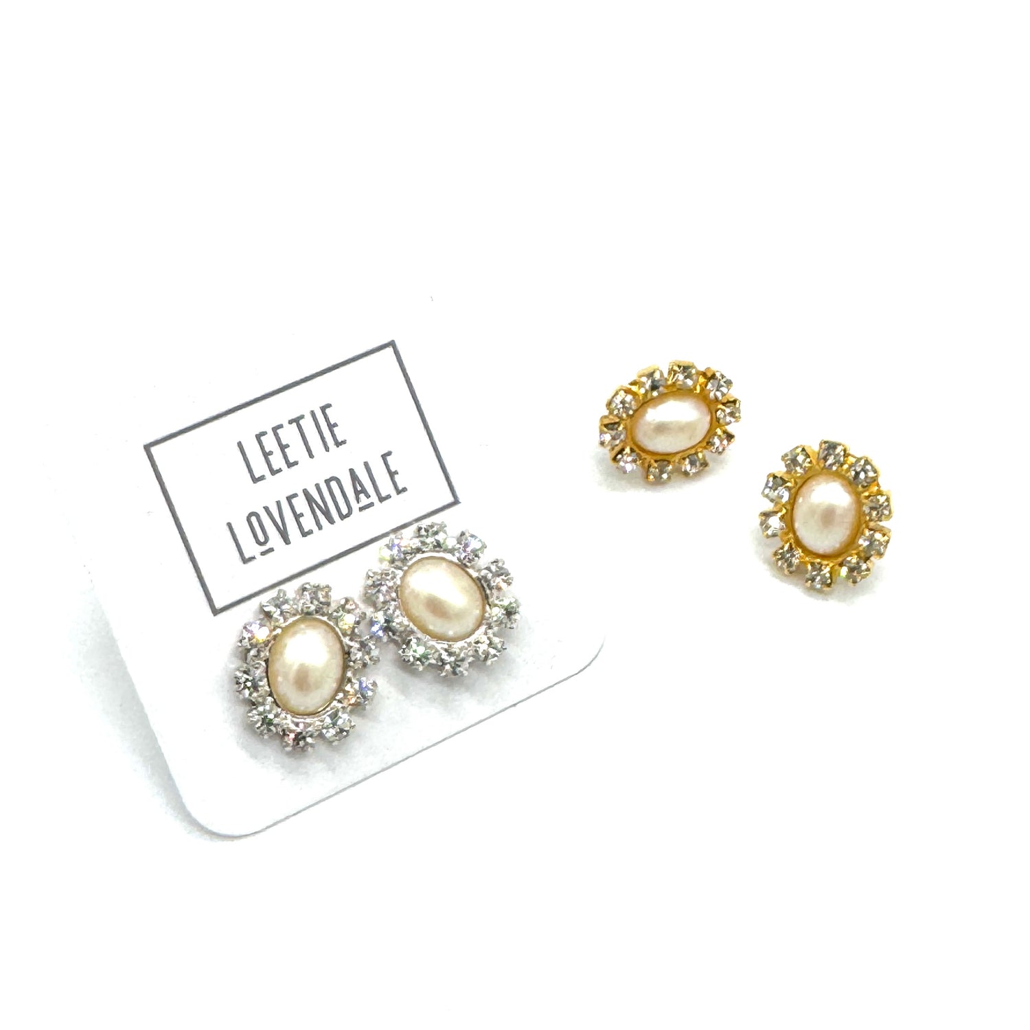 Pearl Halo Button Earrings