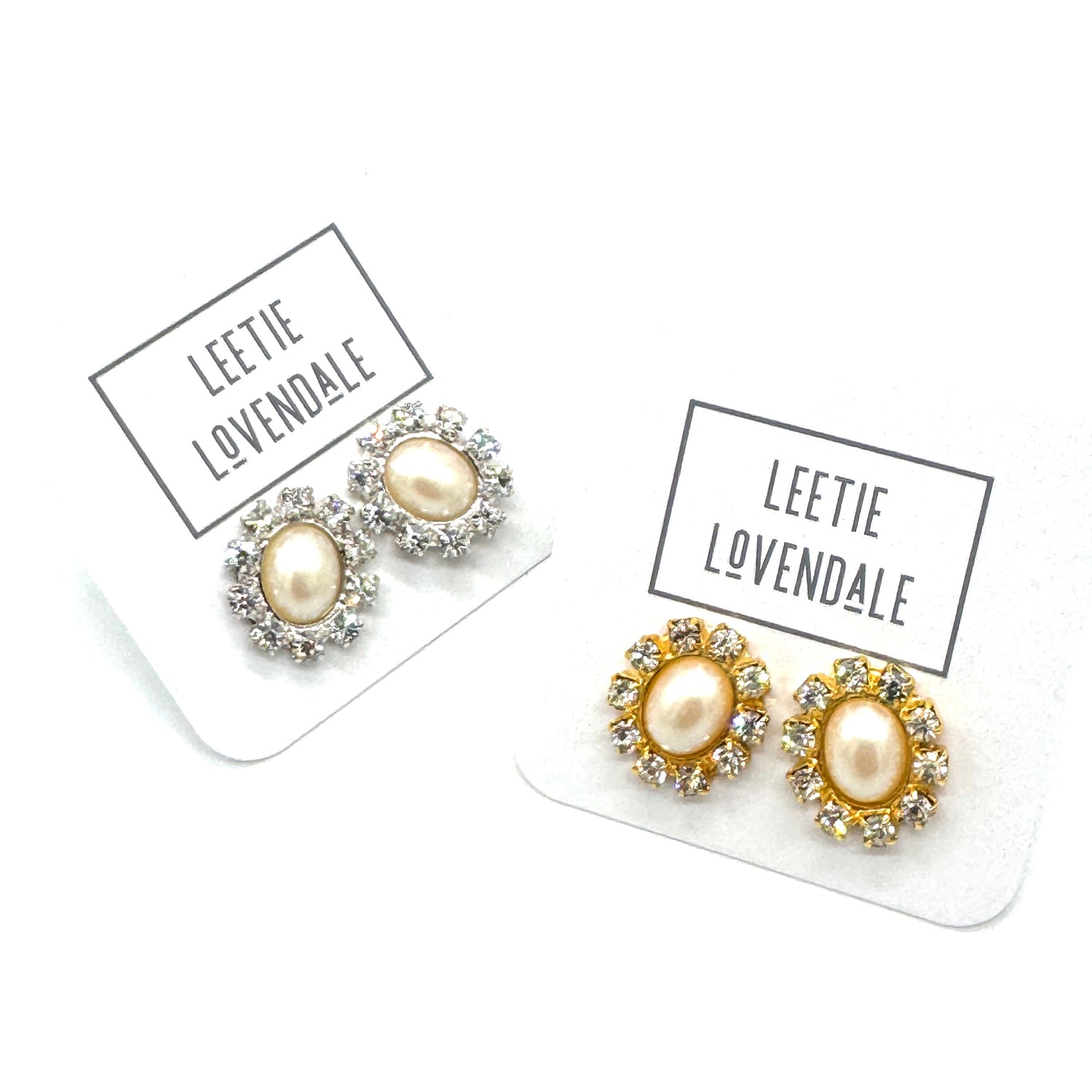 Pearl Halo Button Earrings