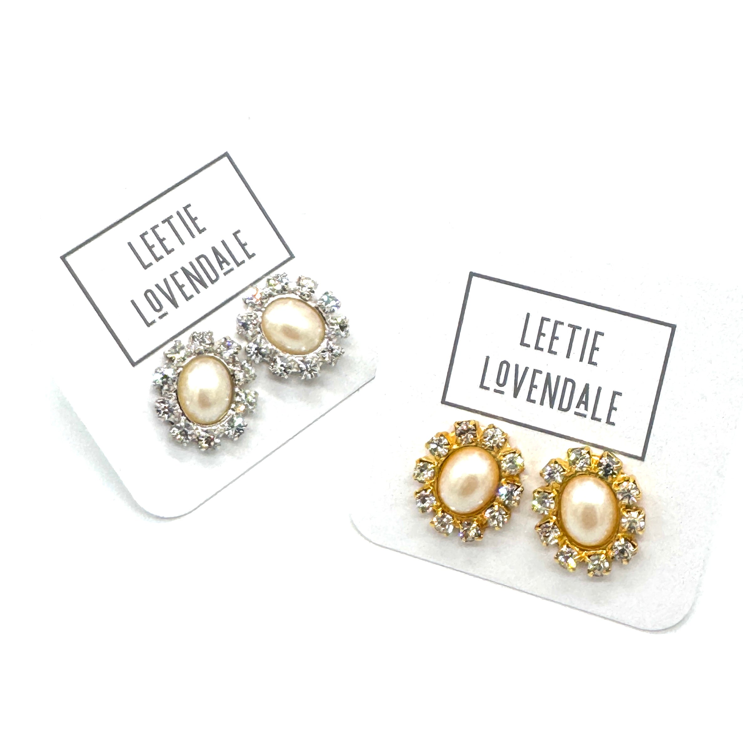 Pearl Halo Button Earrings
