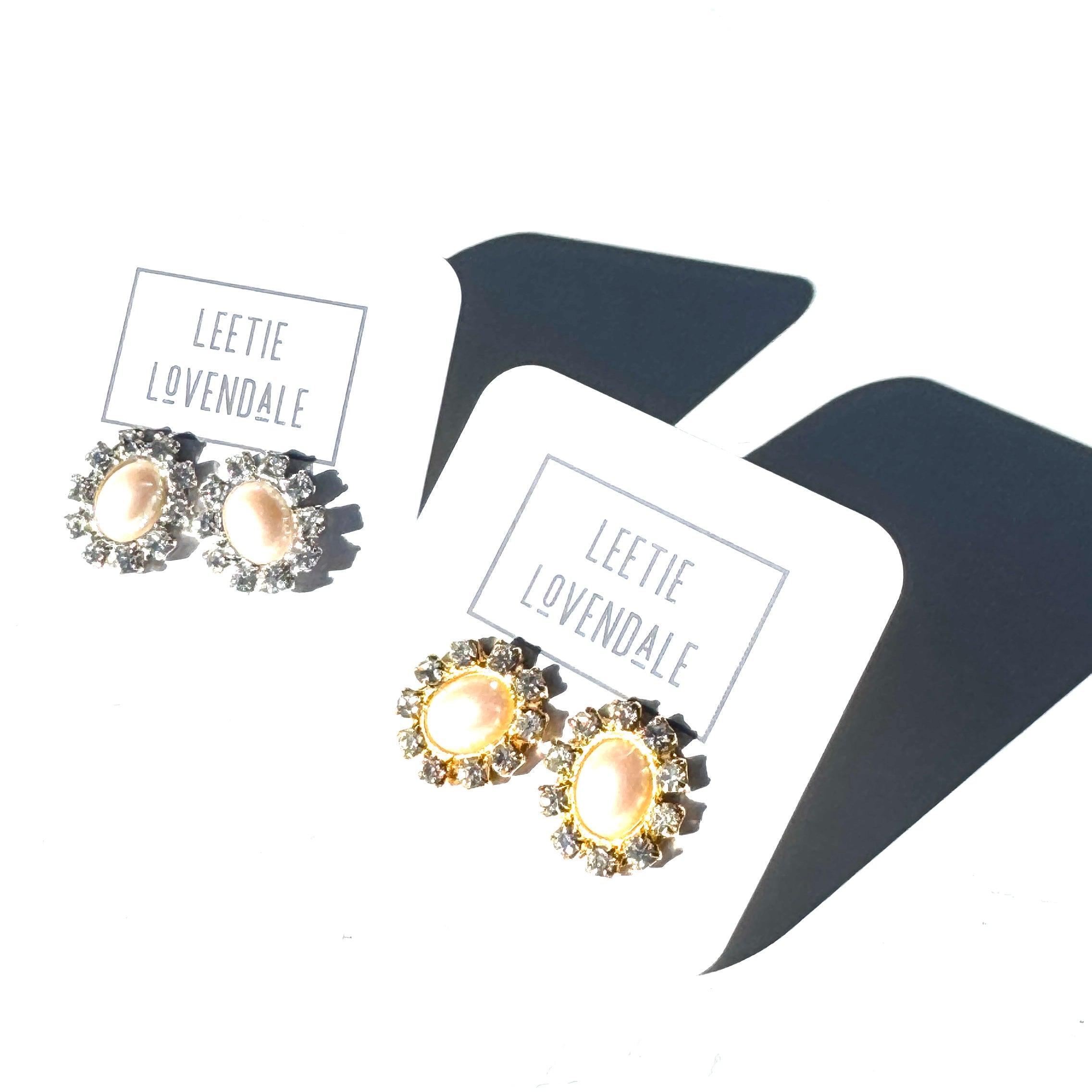 Pearl Halo Button Earrings