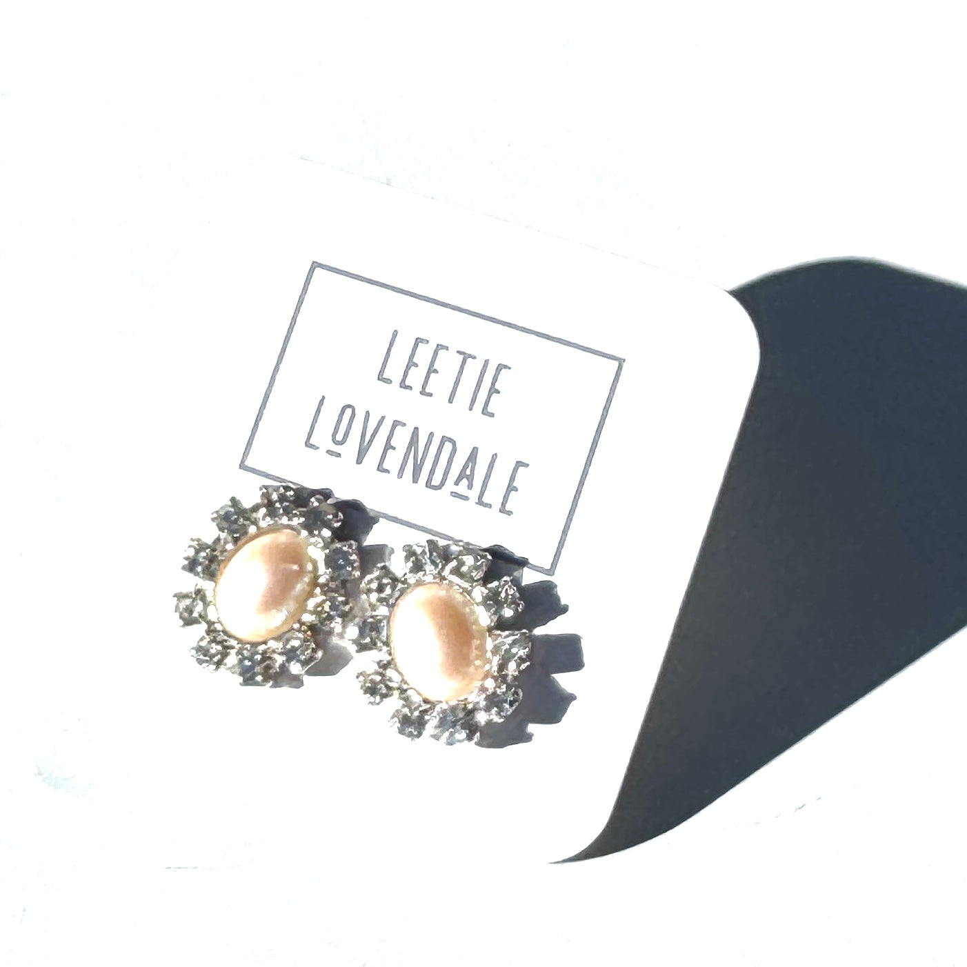 Pearl Halo Button Earrings