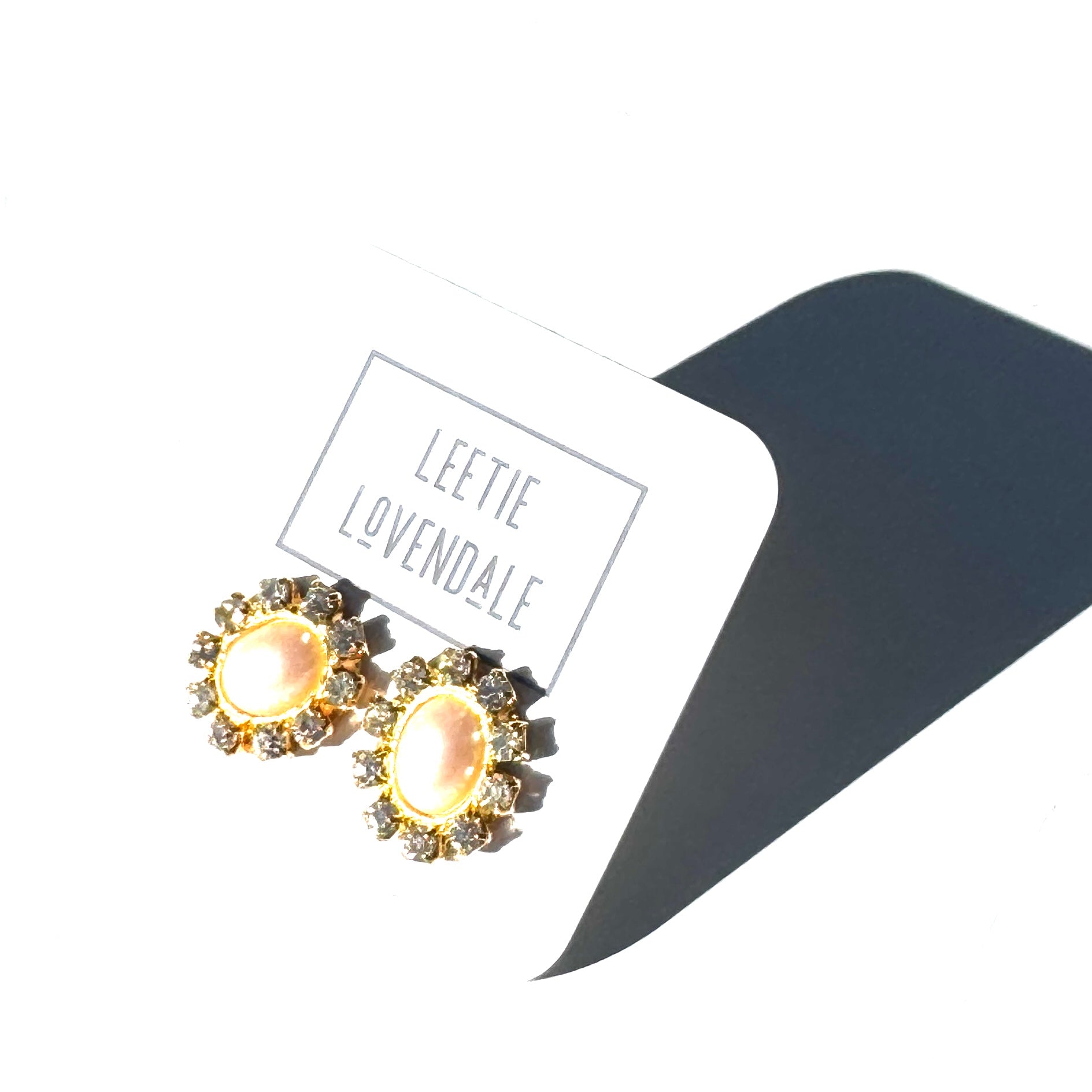 Pearl Halo Button Earrings