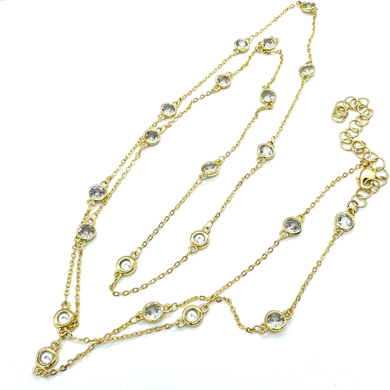 Bling &amp; Sparkle Channel Necklace - 2 lengths