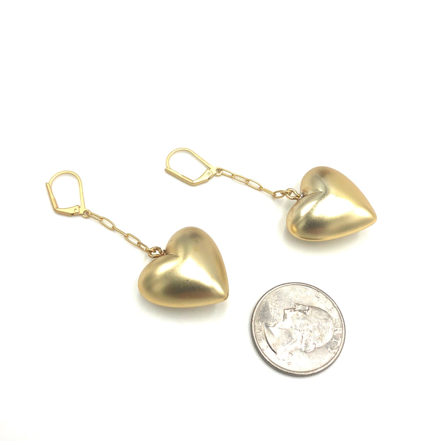 Metallic Puff Heart Jamie Earrings