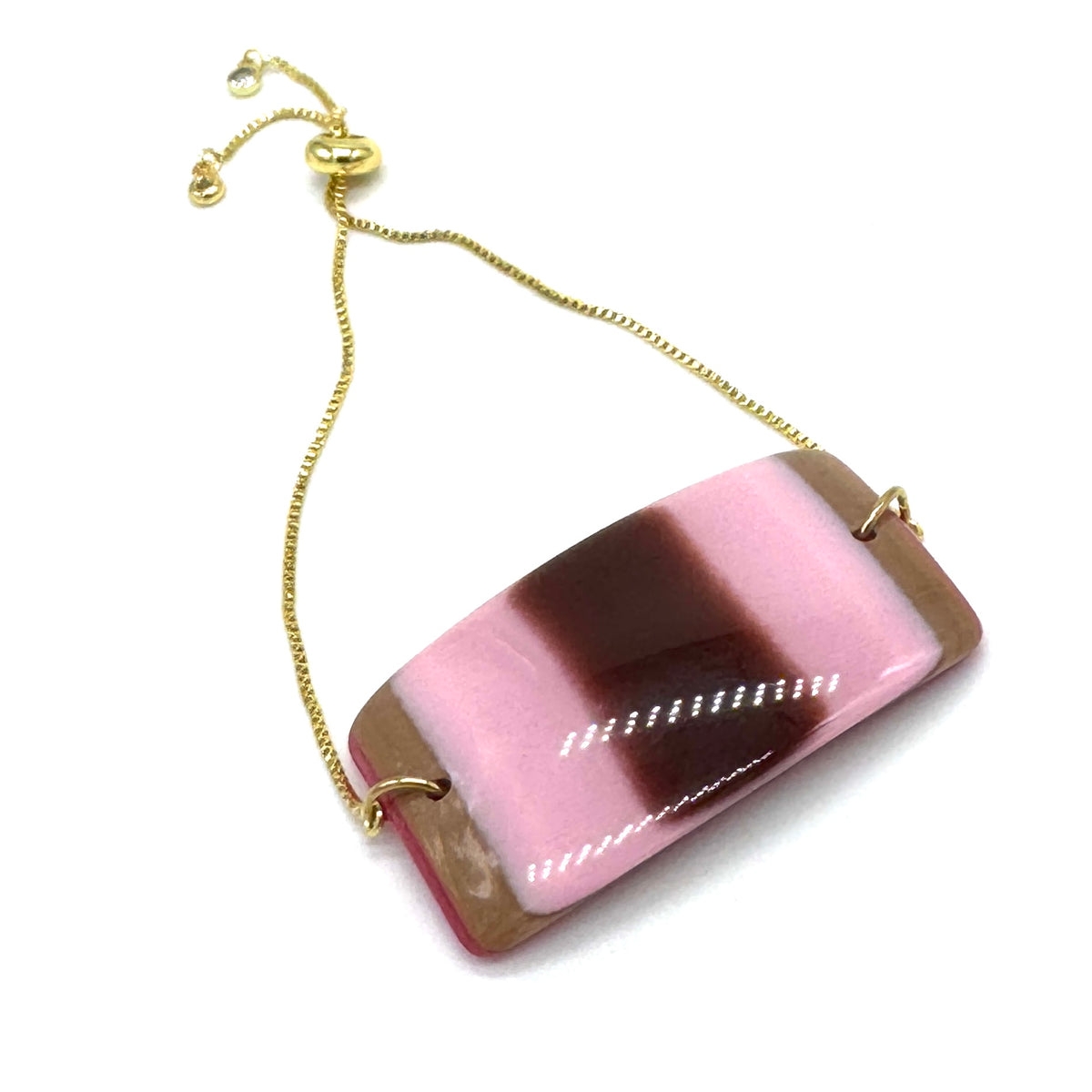 Chocolate Poppy Pink Slide Bracelet
