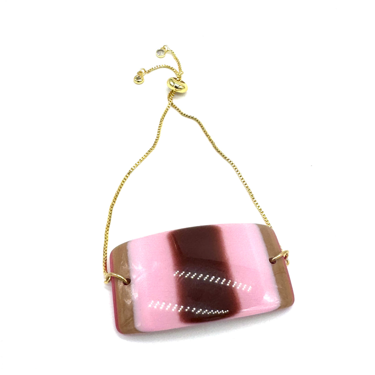 Chocolate Poppy Pink Slide Bracelet