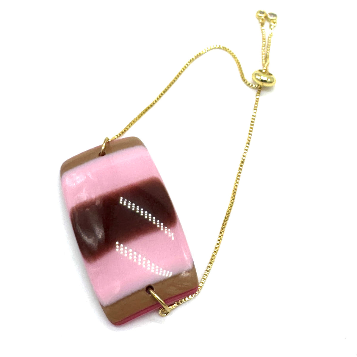 Chocolate Poppy Pink Slide Bracelet