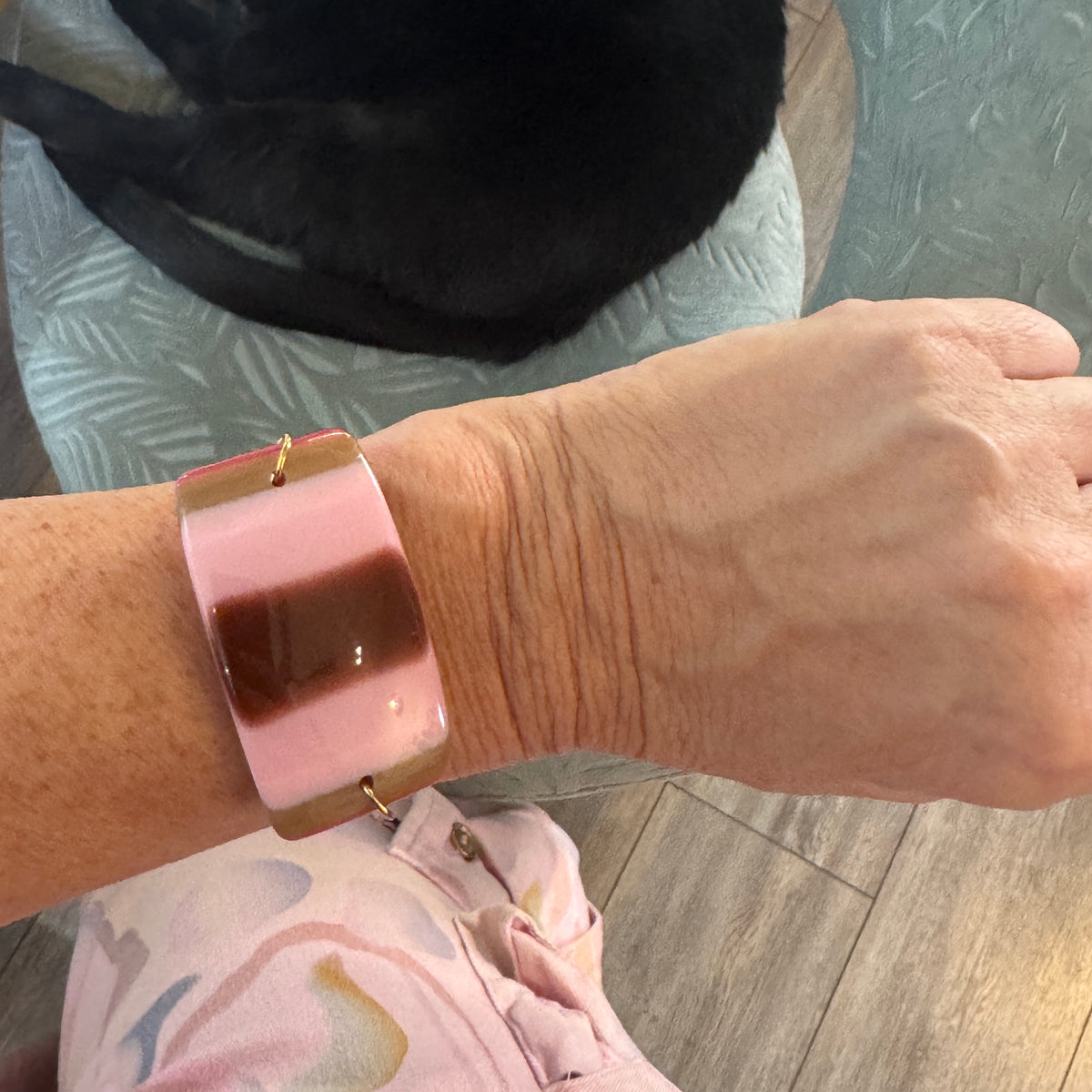 Chocolate Poppy Pink Slide Bracelet