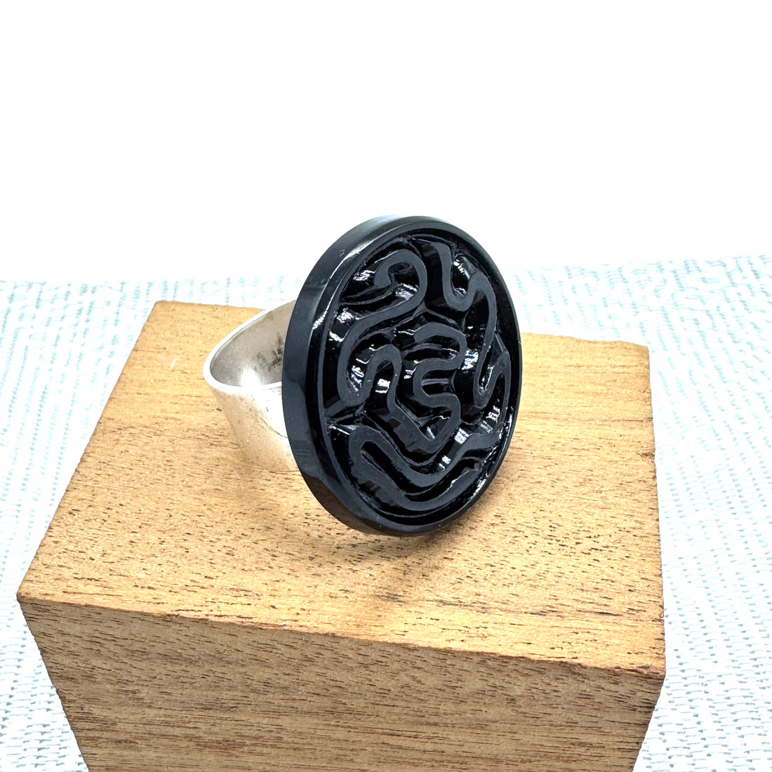 BRAINS! Black Cocktail Ring