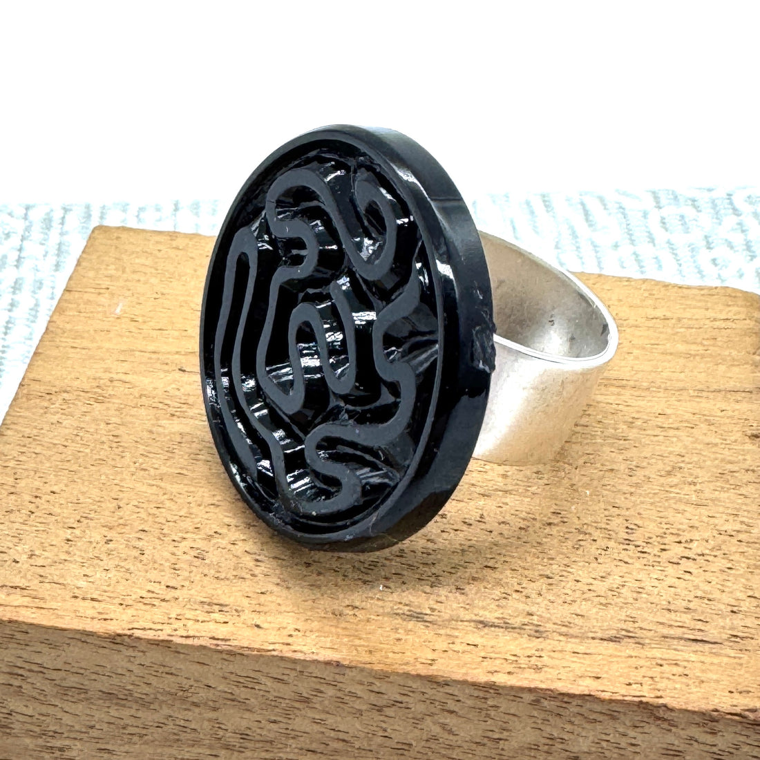 BRAINS! Black Cocktail Ring