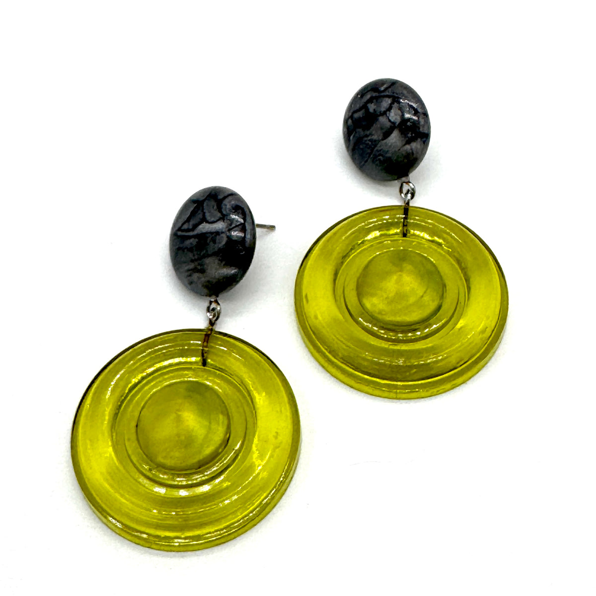 Bullseye Disc Drop Earrings