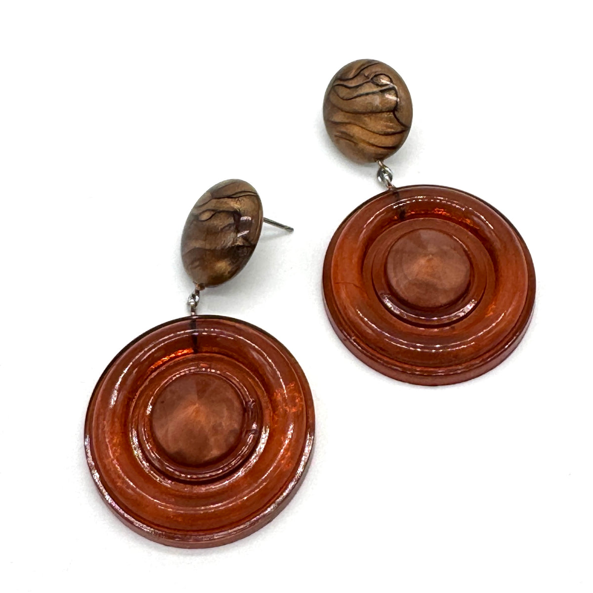 Bullseye Disc Drop Earrings