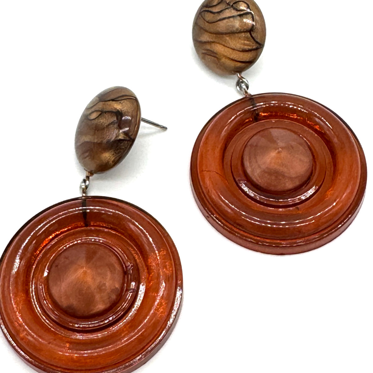 Bullseye Disc Drop Earrings