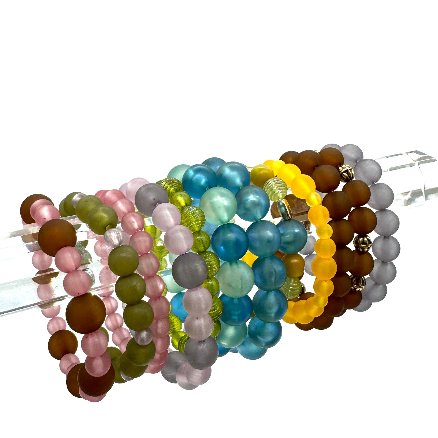 Frosted Make Your Own Stack Bracelets Set - Muted Gems