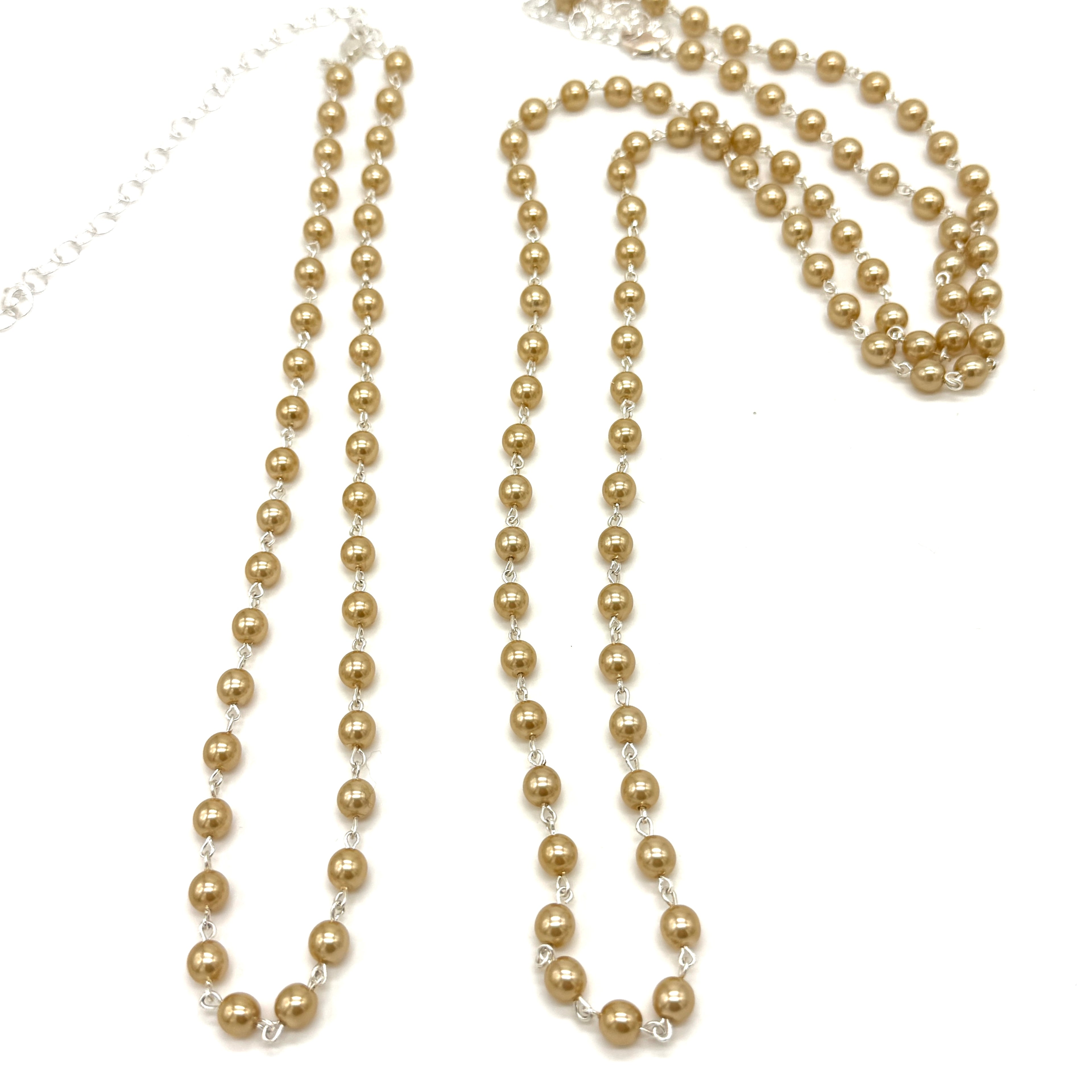 Daily Ritual Pearl Necklace - Gold 6mm