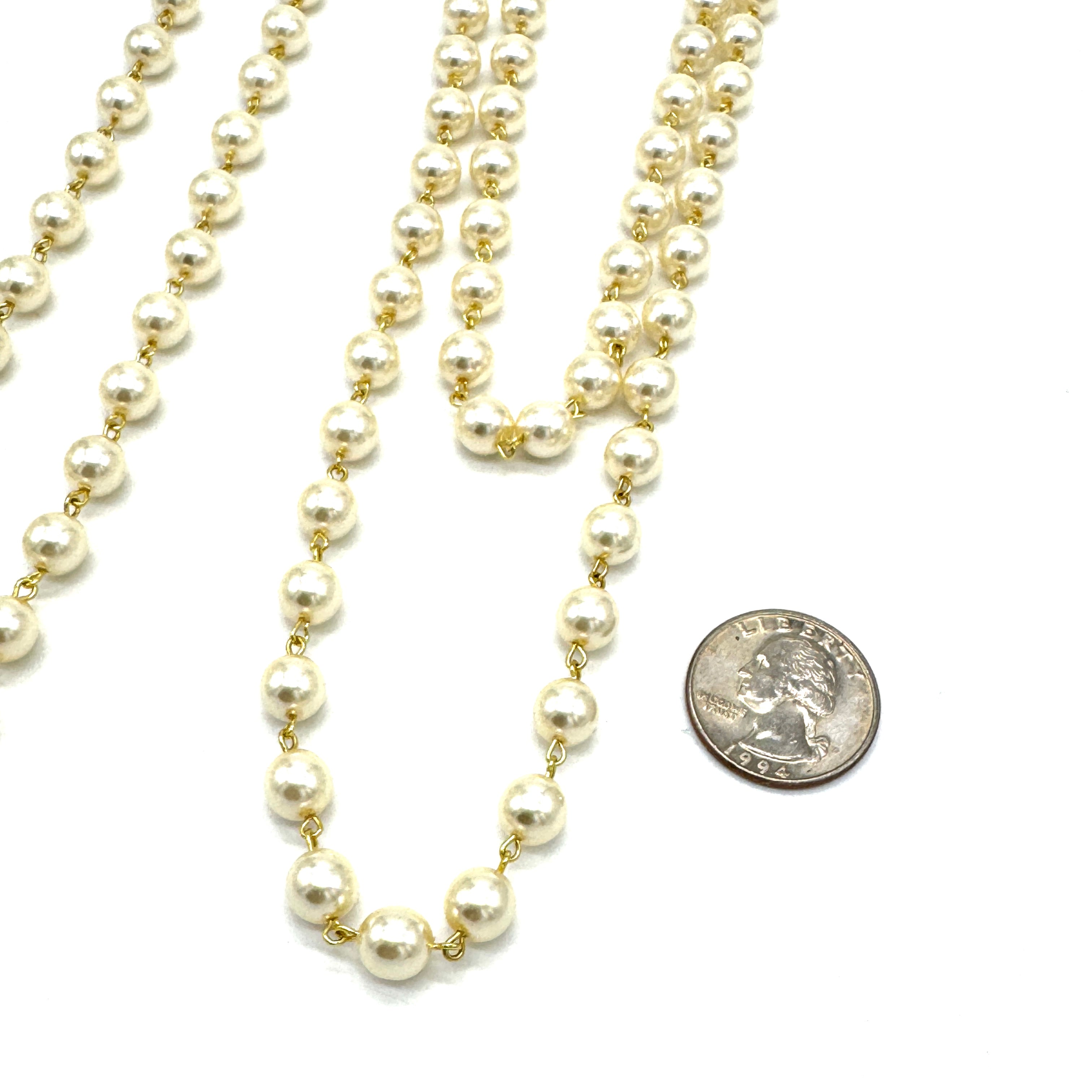 Daily Ritual Pearl Necklace – Cream 8mm