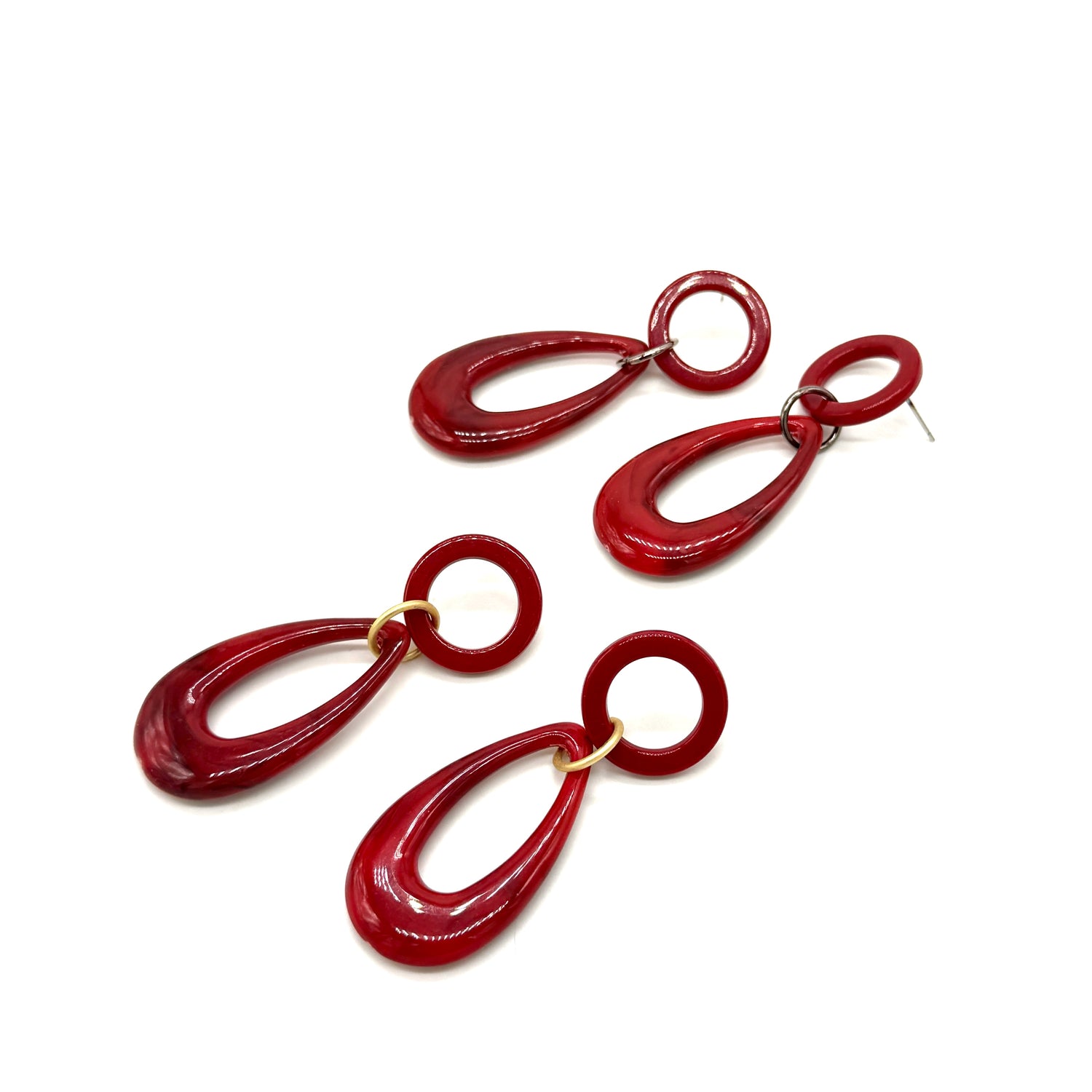 Ruby Hollow Teardrop Earrings *DoorBUSTER!*