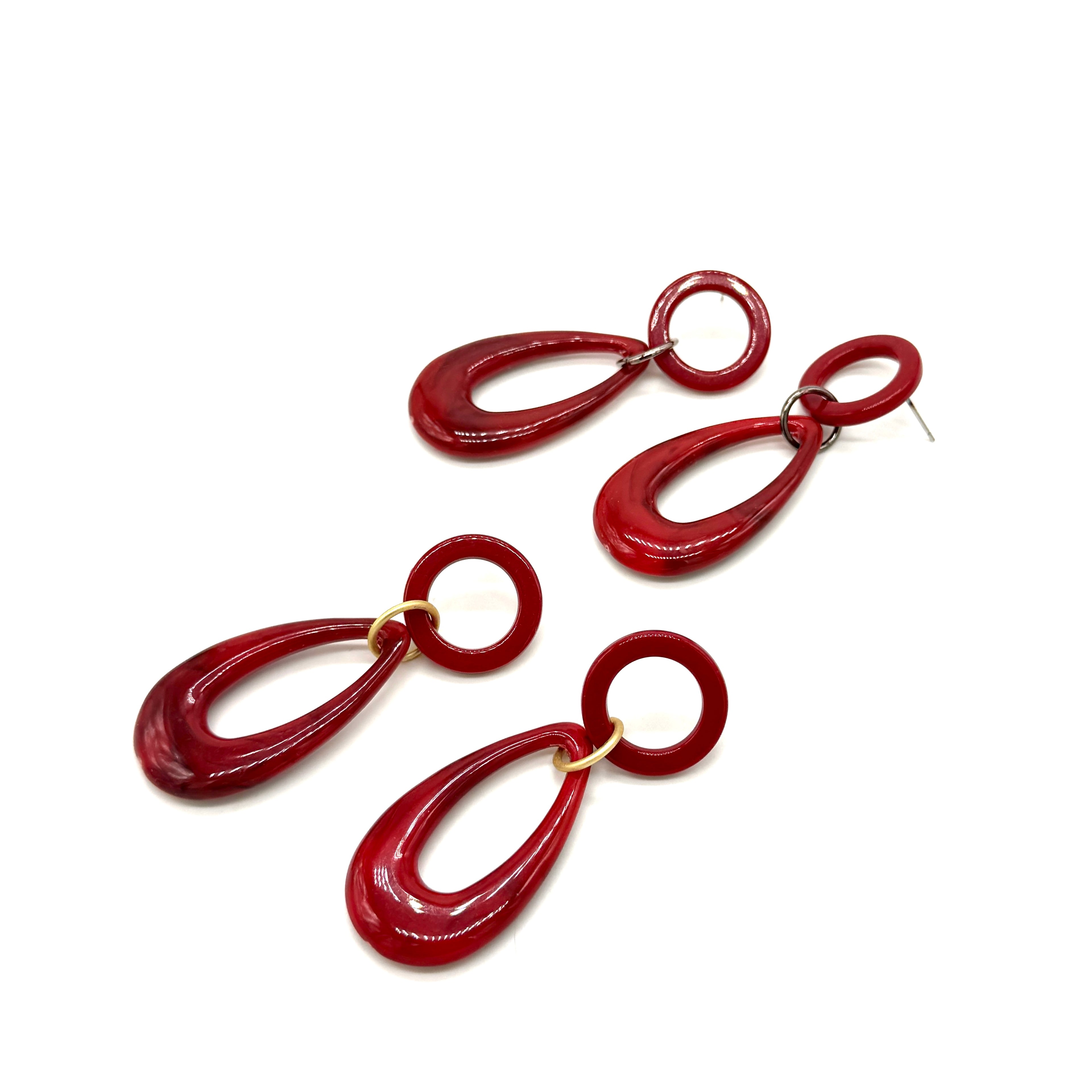 Ruby Hollow Teardrop Earrings *DoorBUSTER!*