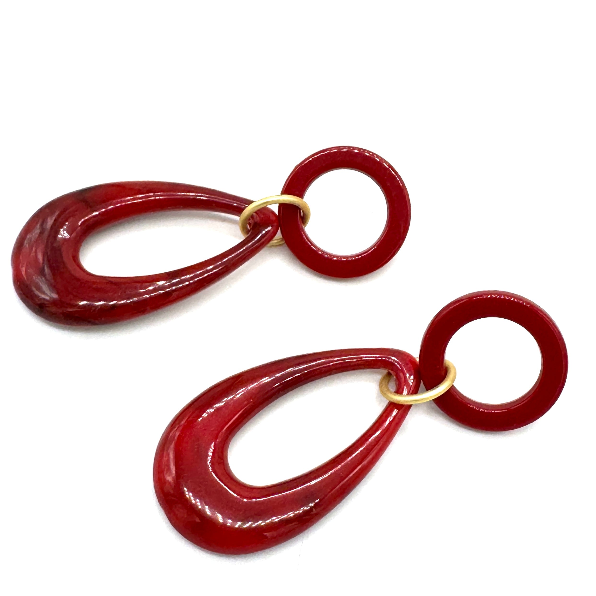 Ruby Hollow Teardrop Earrings *DoorBUSTER!*