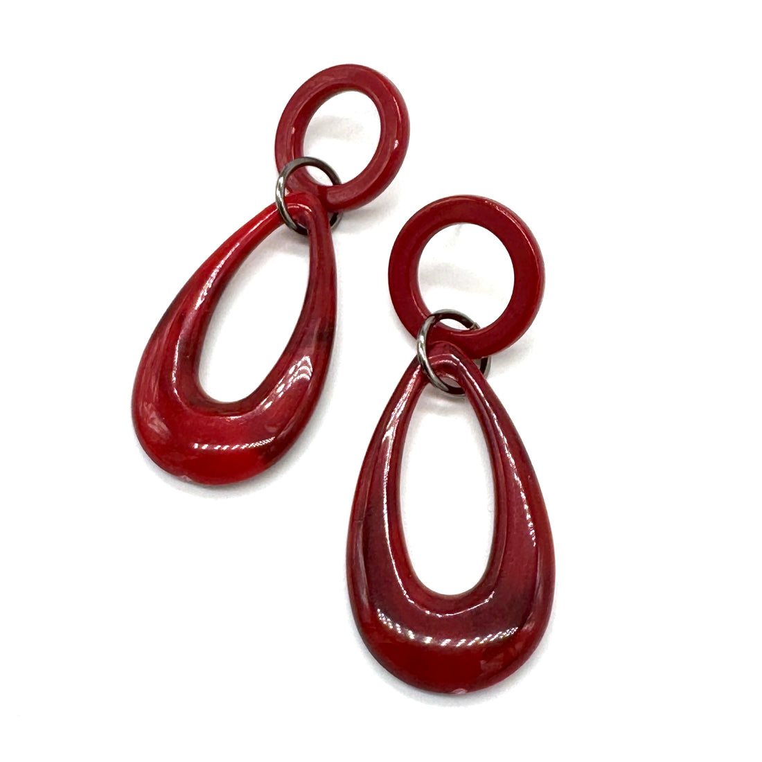 Ruby Hollow Teardrop Earrings *DoorBUSTER!*