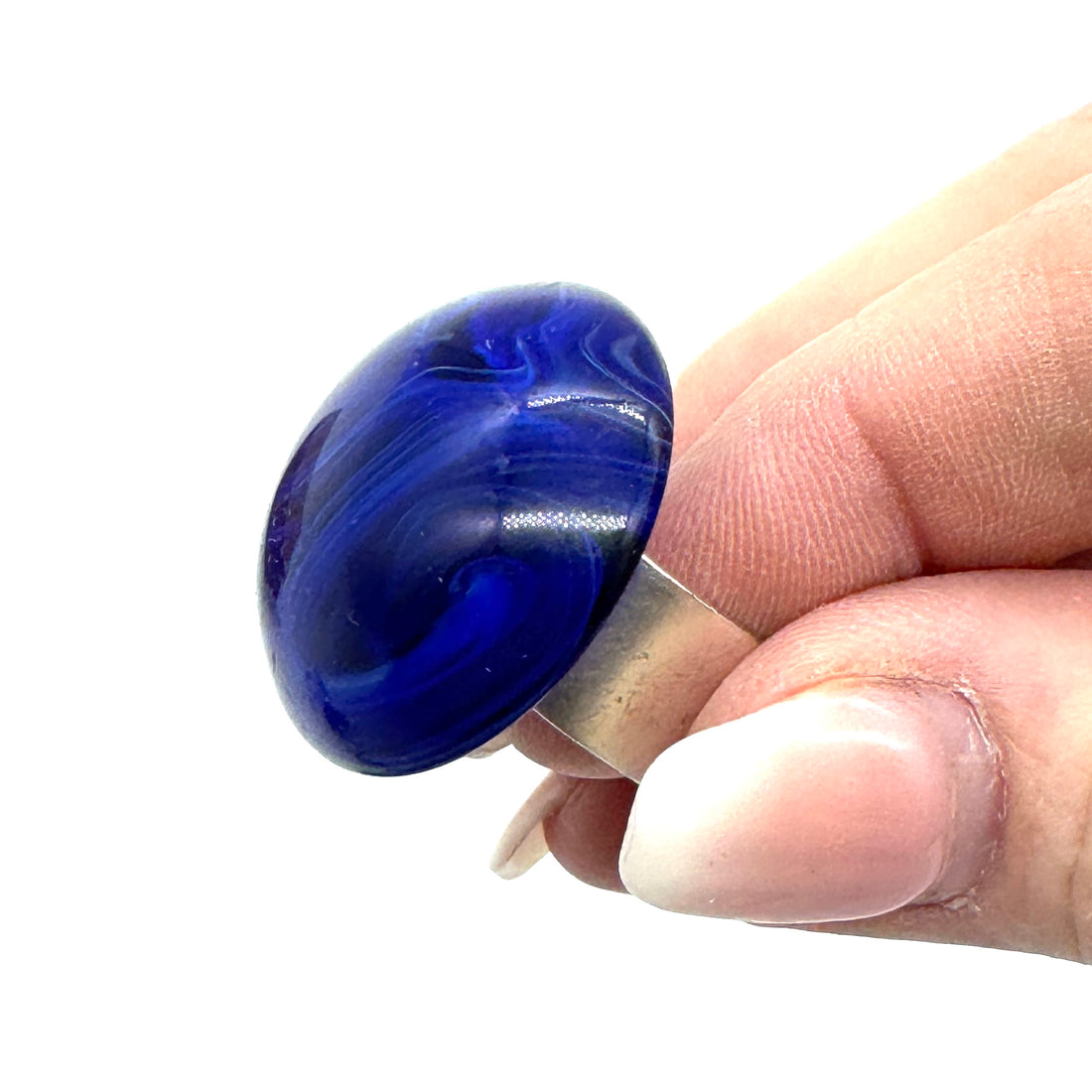 Magical Cobalt Marbled Cocktail Ring