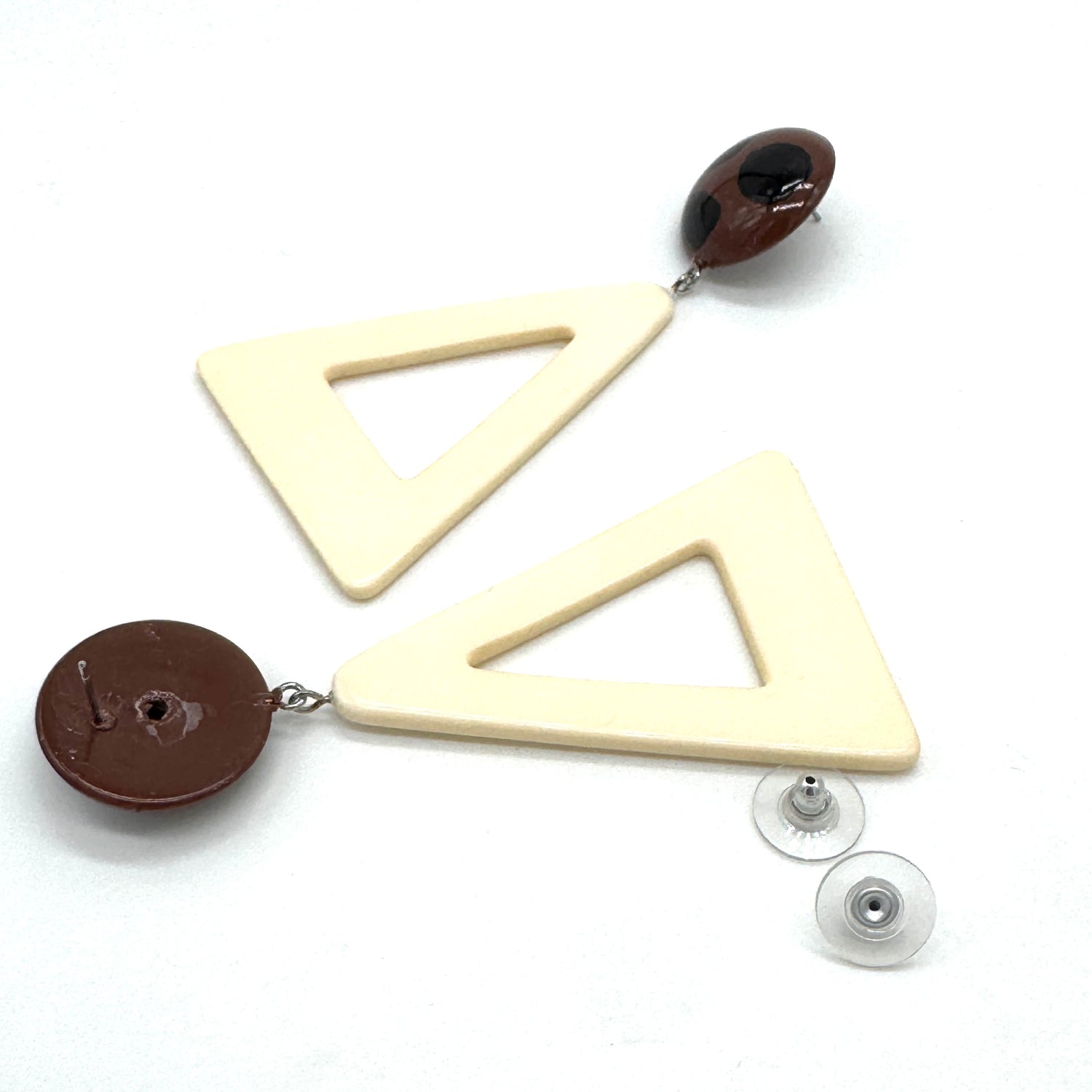 Wild Spotted Triangle Drop Earrings