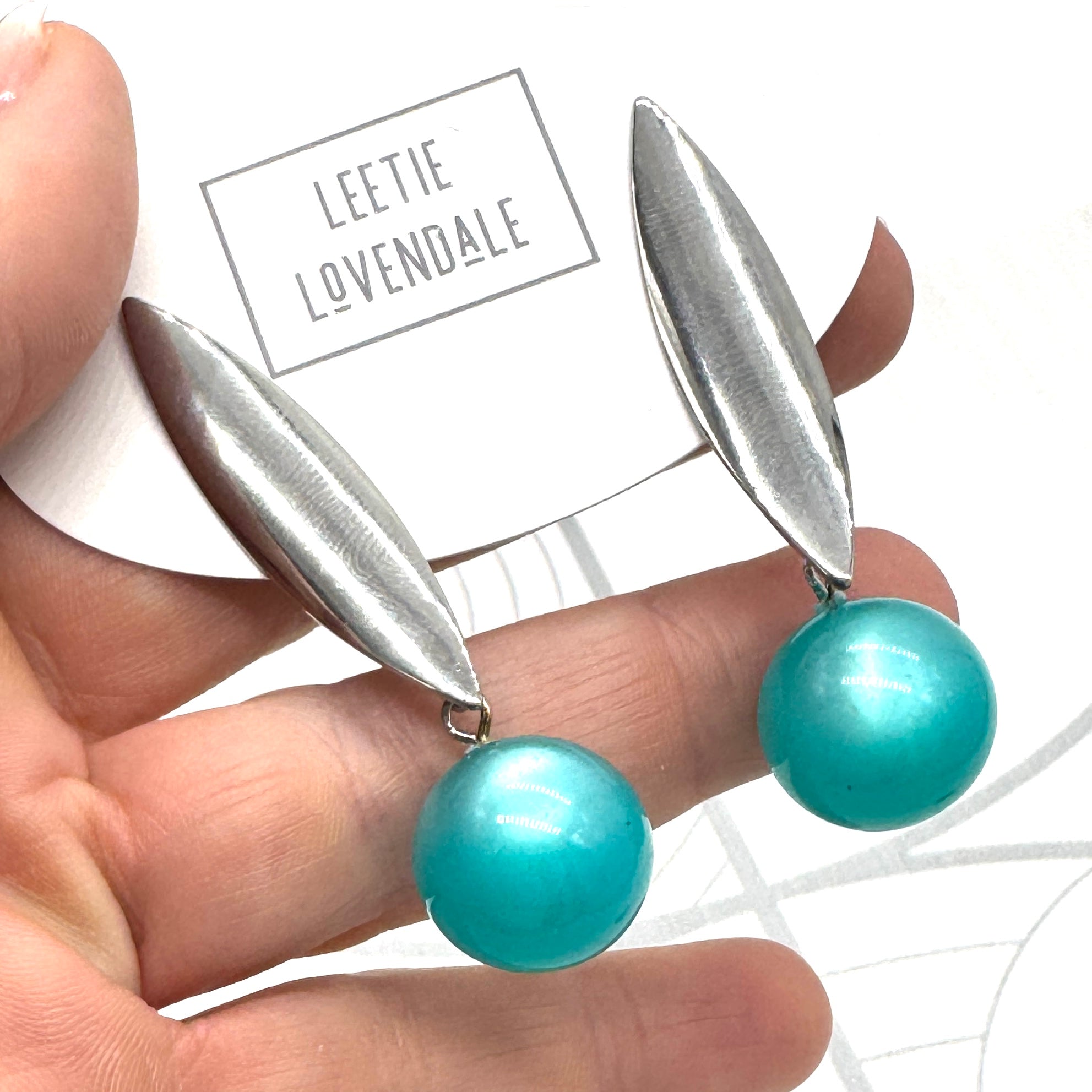 Eclipse Moonglow Pod Drop Earrings