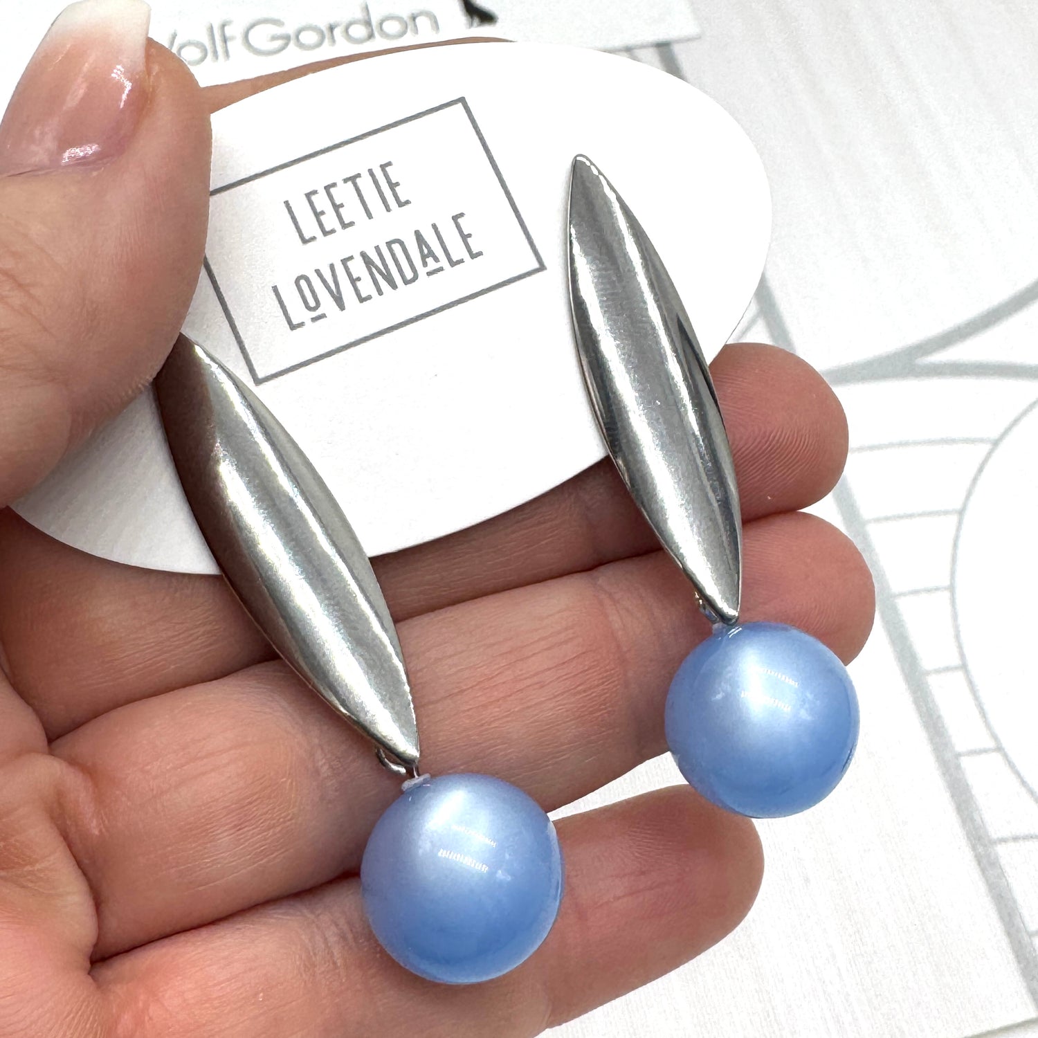 Eclipse Moonglow Pod Drop Earrings