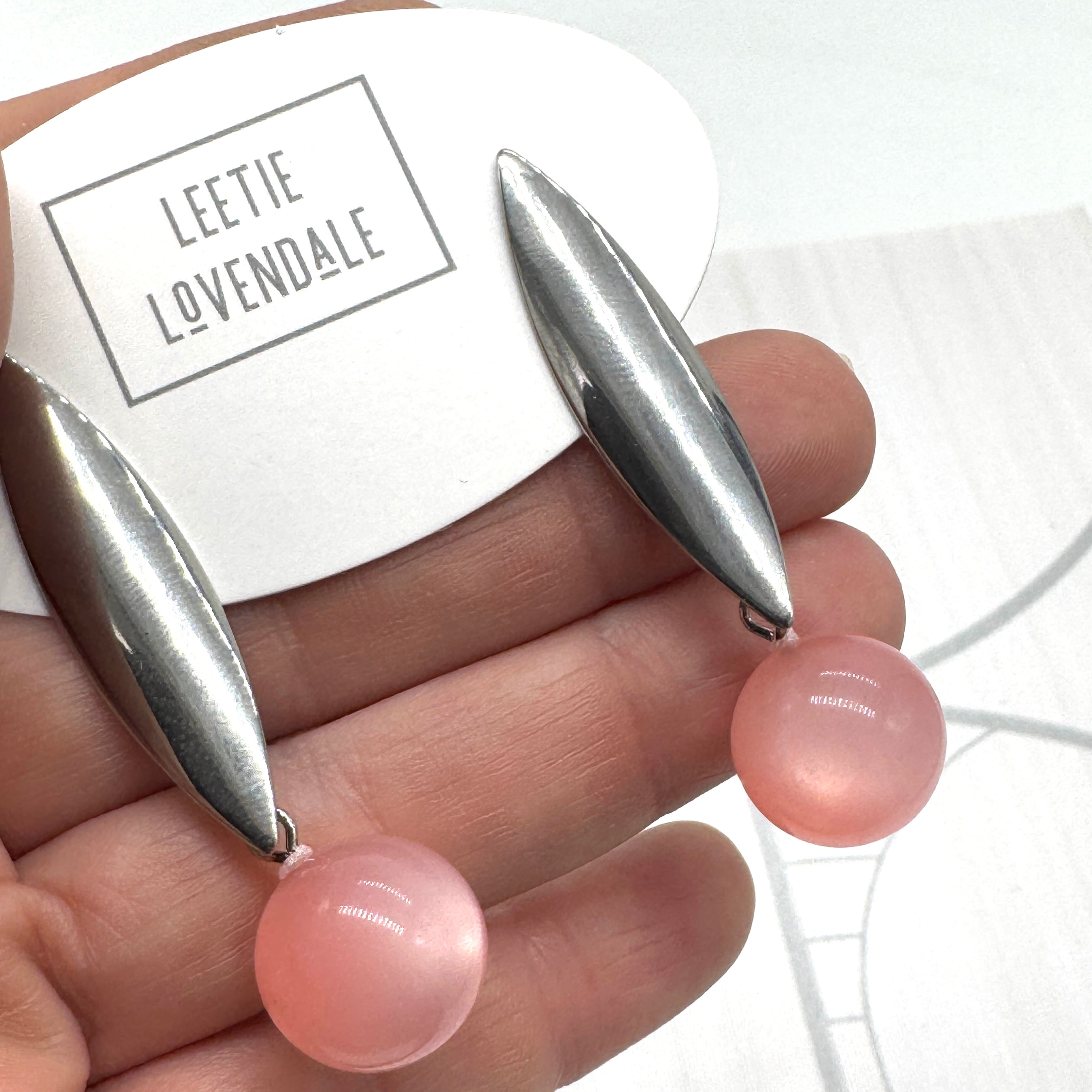 Eclipse Moonglow Pod Drop Earrings