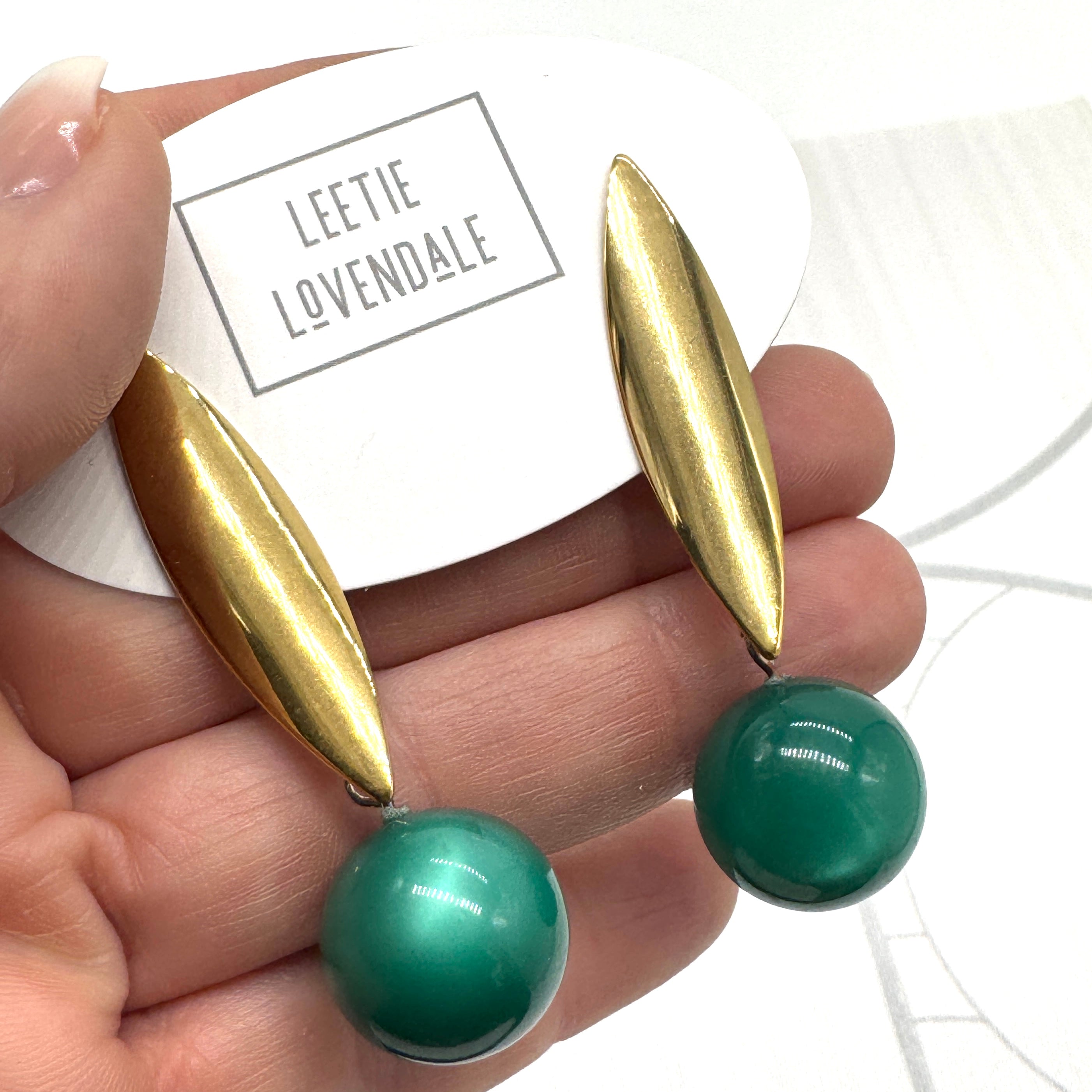 Eclipse Moonglow Pod Drop Earrings