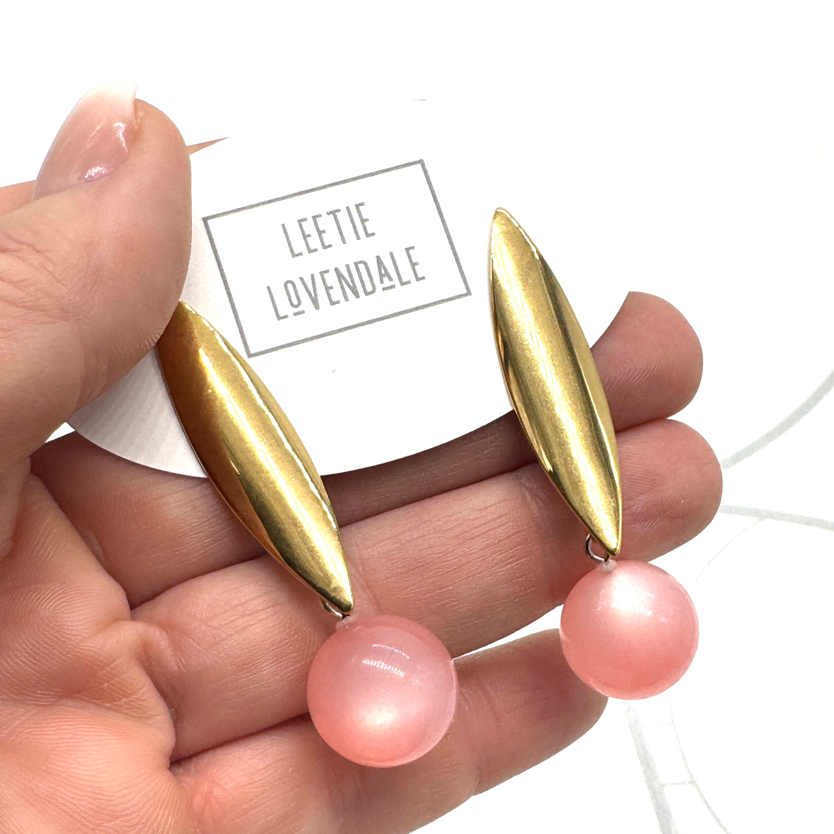 Eclipse Moonglow Pod Drop Earrings