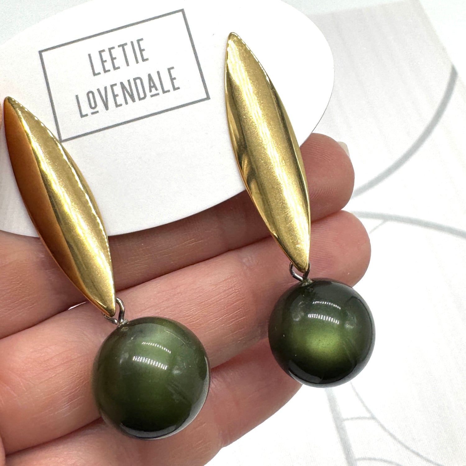 Eclipse Moonglow Pod Drop Earrings