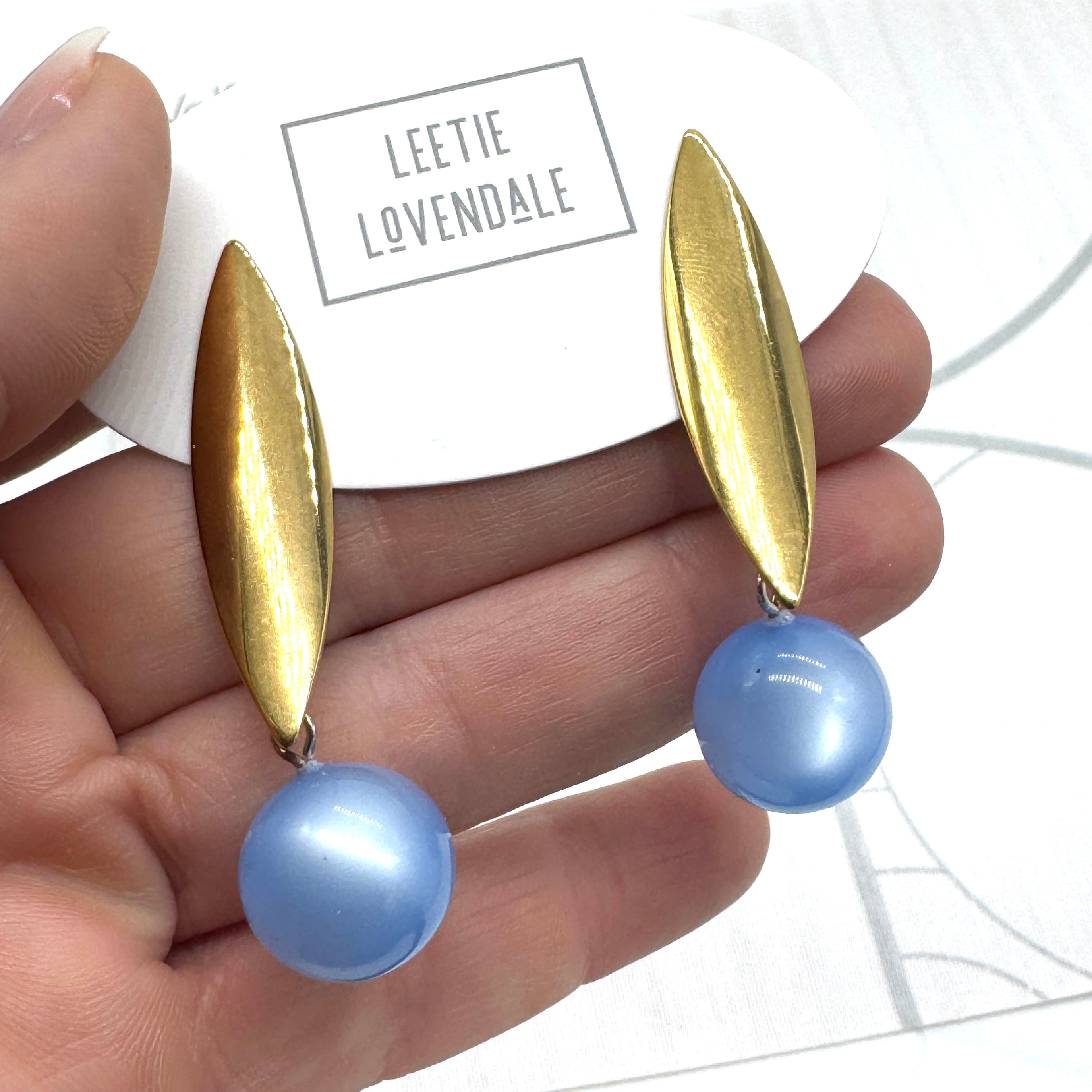 Eclipse Moonglow Pod Drop Earrings