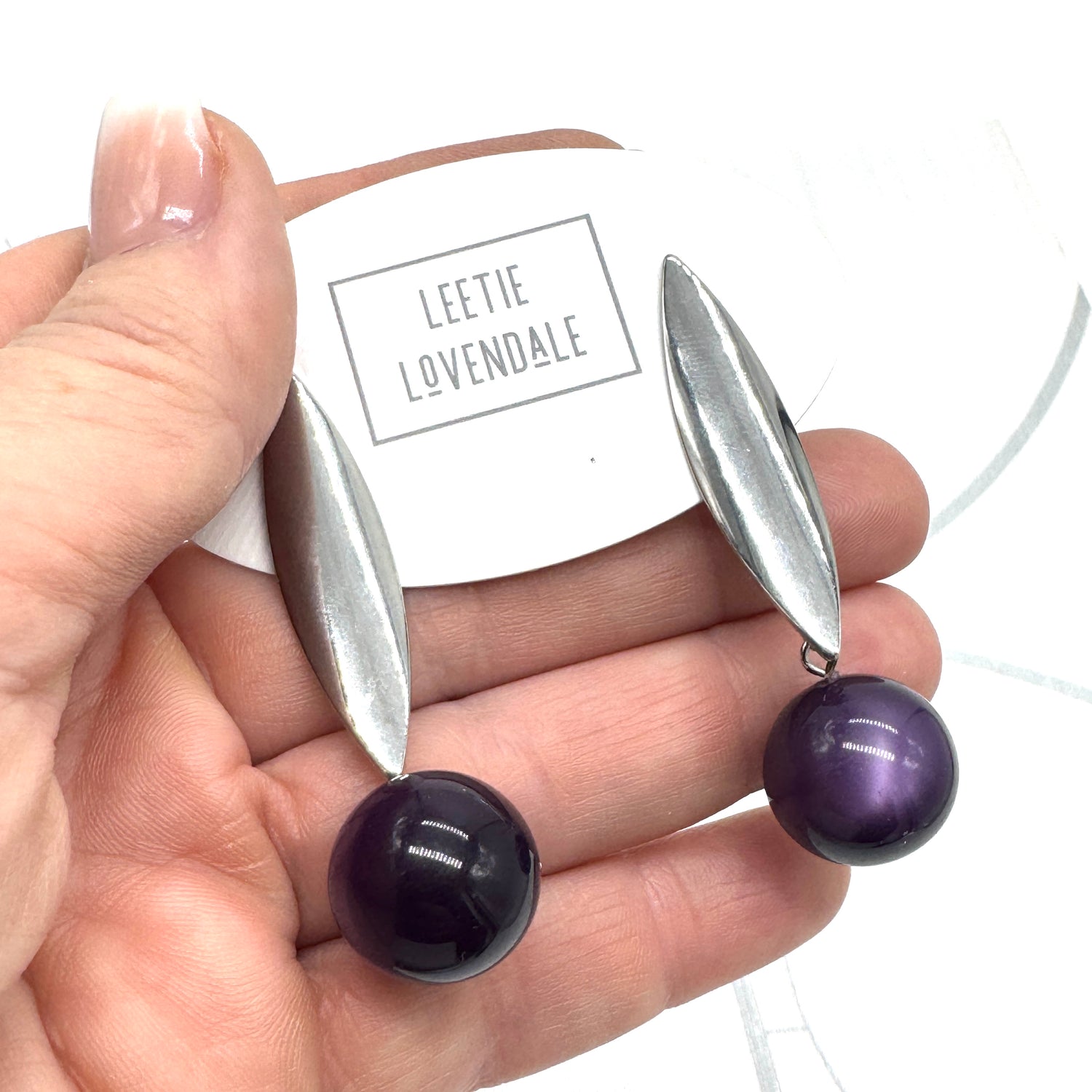 Eclipse Moonglow Pod Drop Earrings