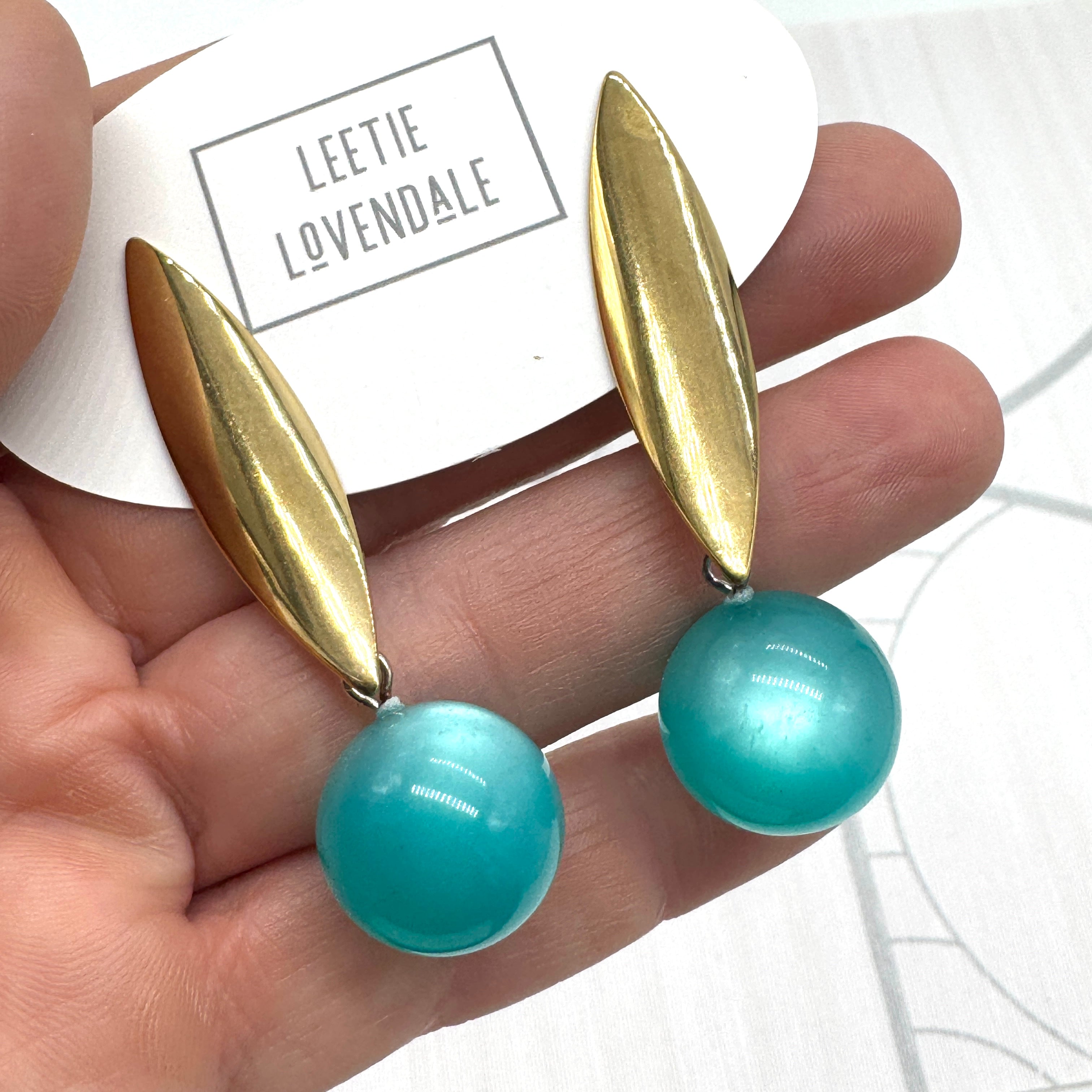 Eclipse Moonglow Pod Drop Earrings