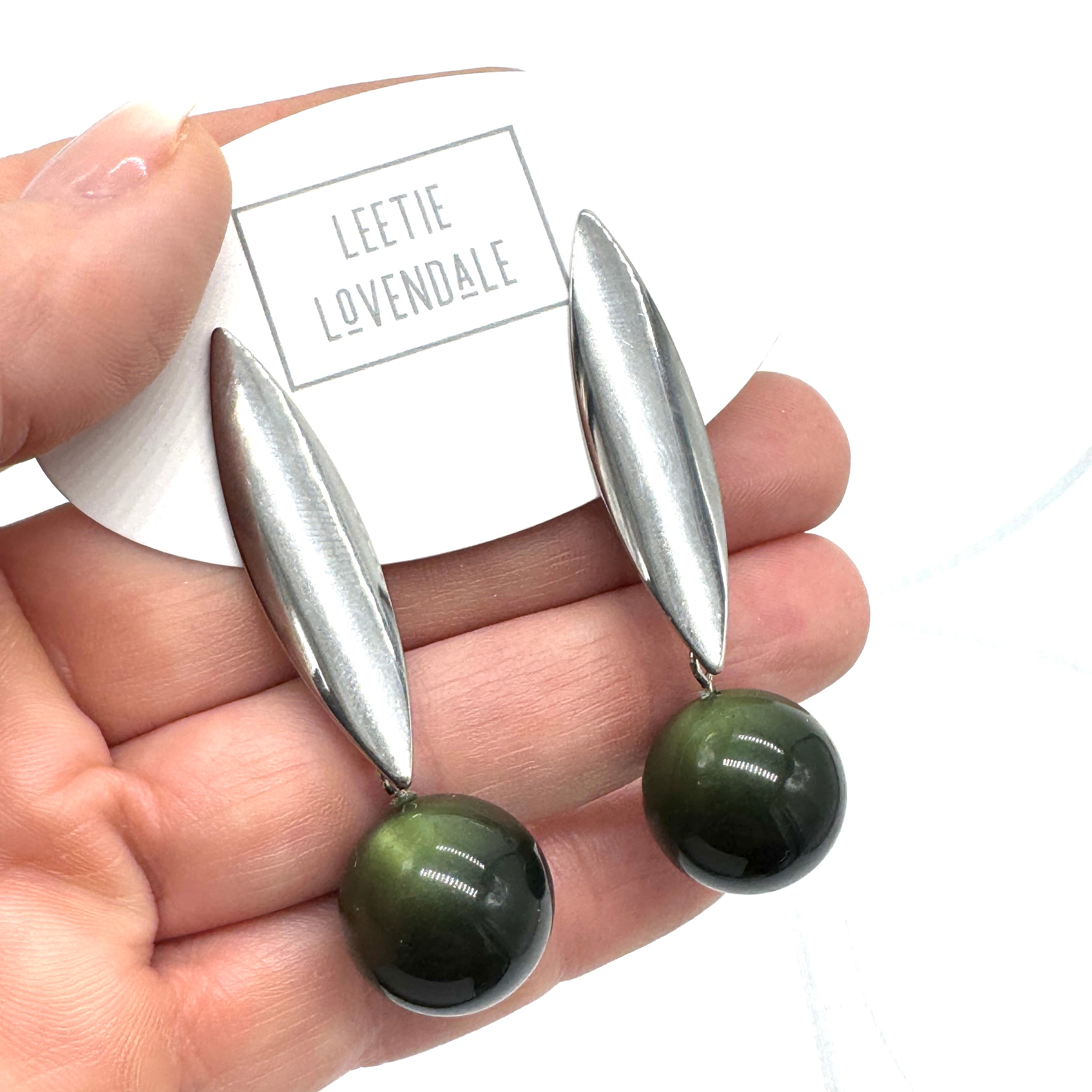 Eclipse Moonglow Pod Drop Earrings