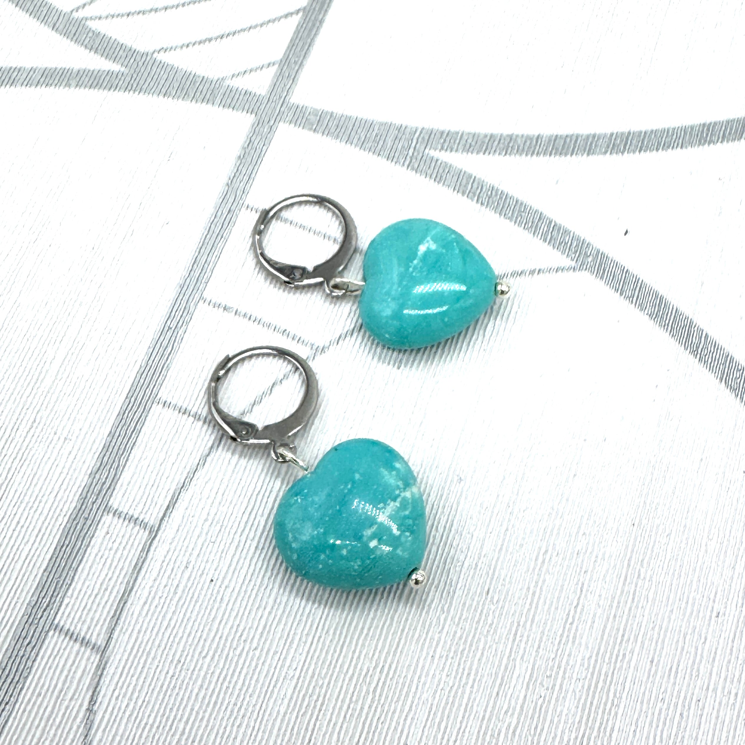 Turquoise Love Cuff Drop Earrings