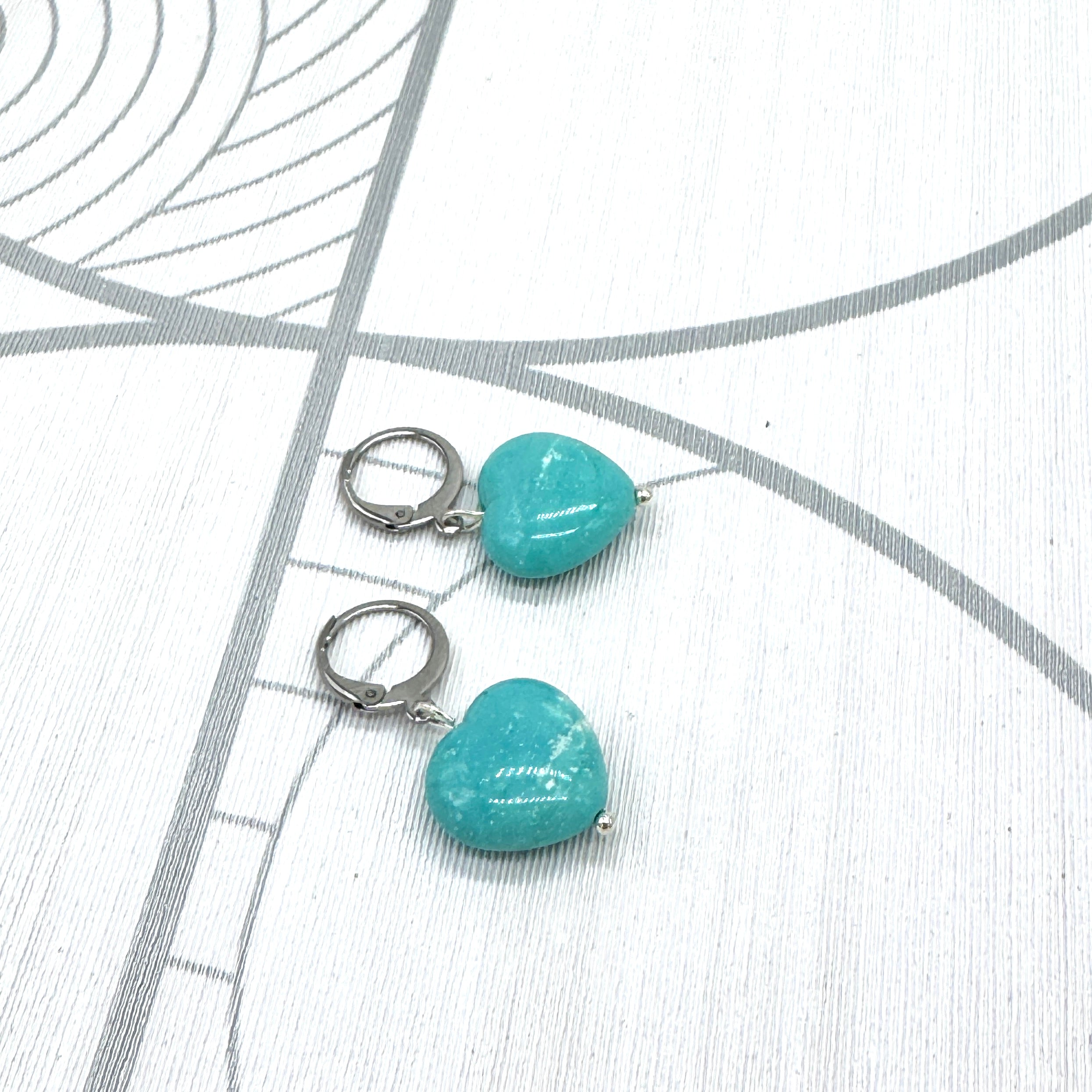 Turquoise Love Cuff Drop Earrings
