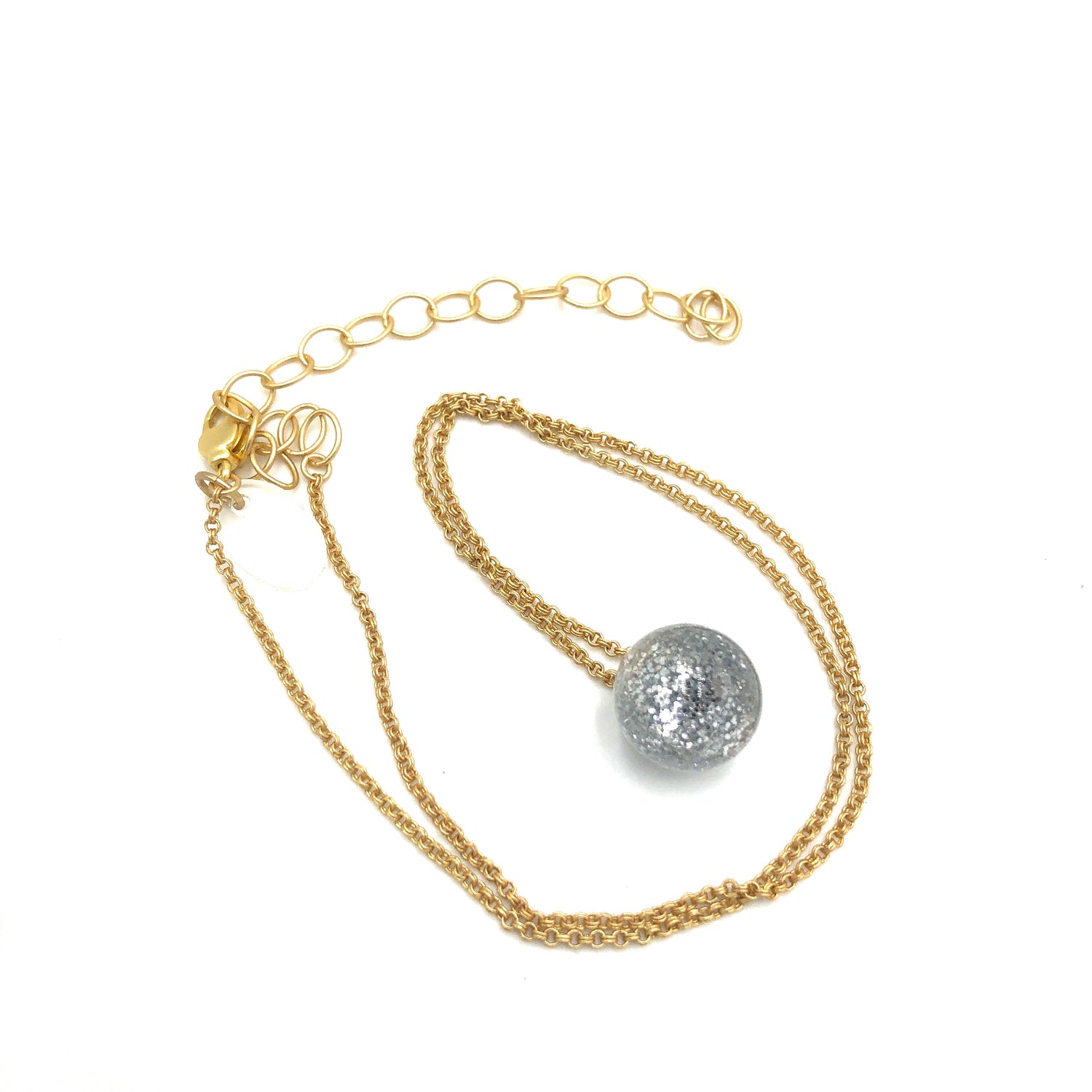 Glitter Mini Bauble Slide Necklace