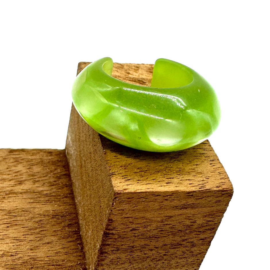 Cocktail Rings Made with Vintage Lucite Statement Jewelry – Leetie ...