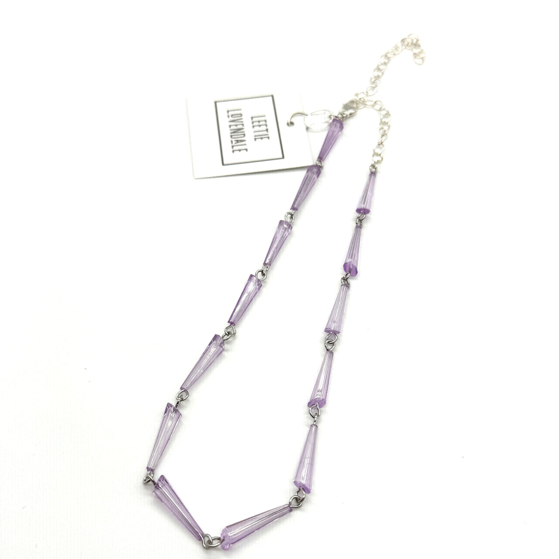 Lilac Faceted Flute Amelia Necklace