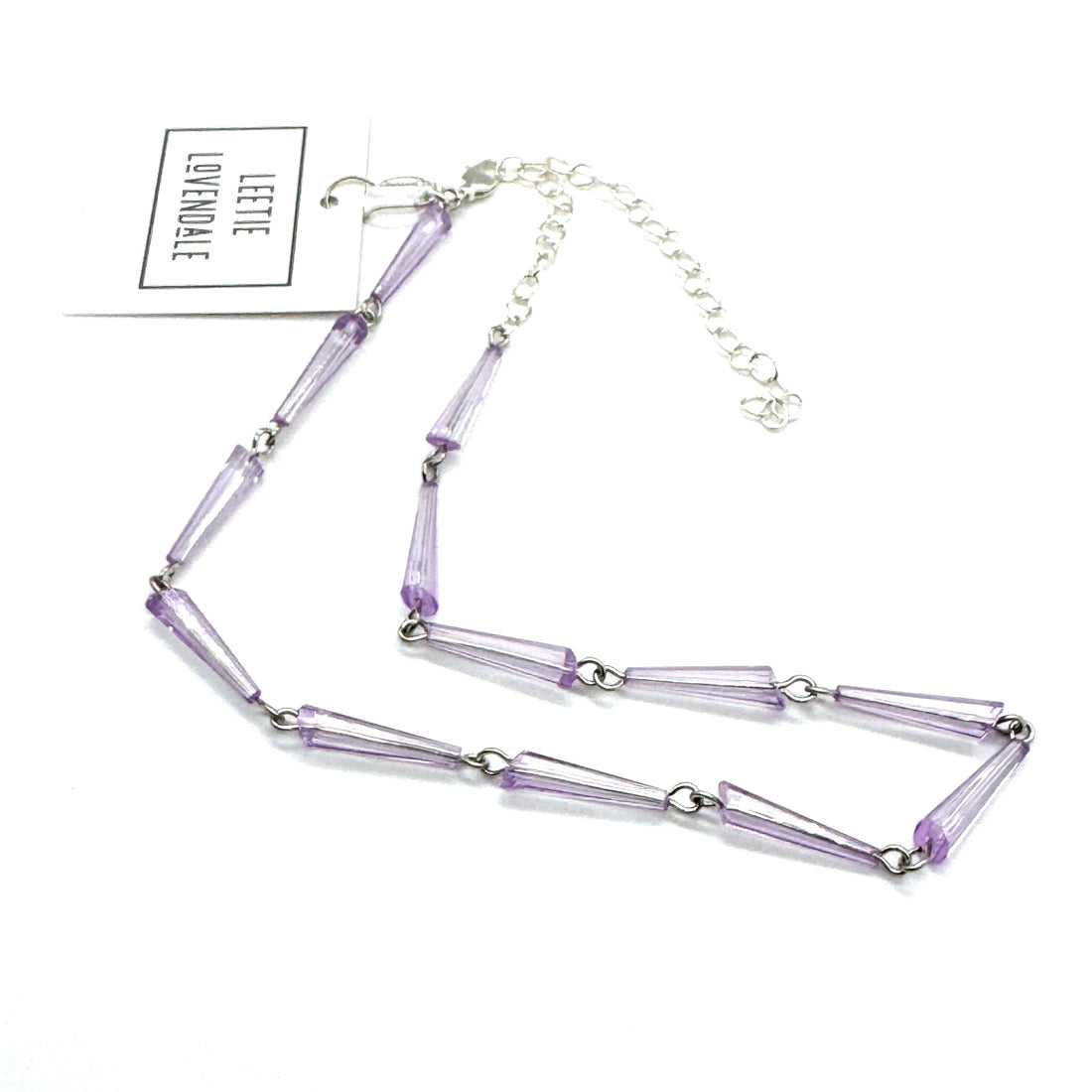 Lilac Faceted Flute Amelia Necklace