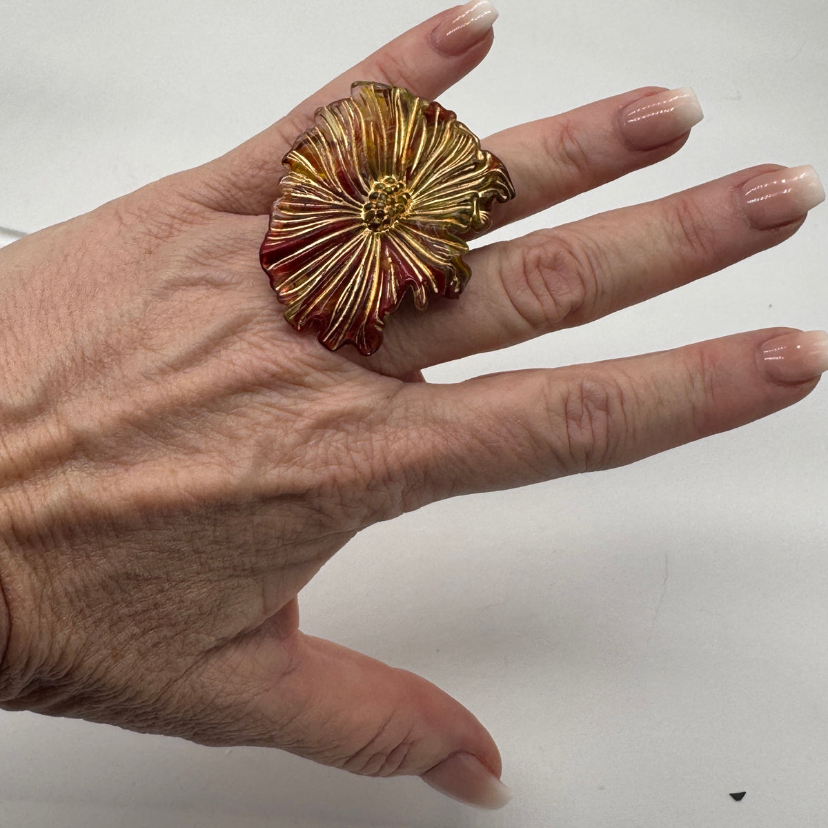 Gilded Cosmos Cocktail Ring