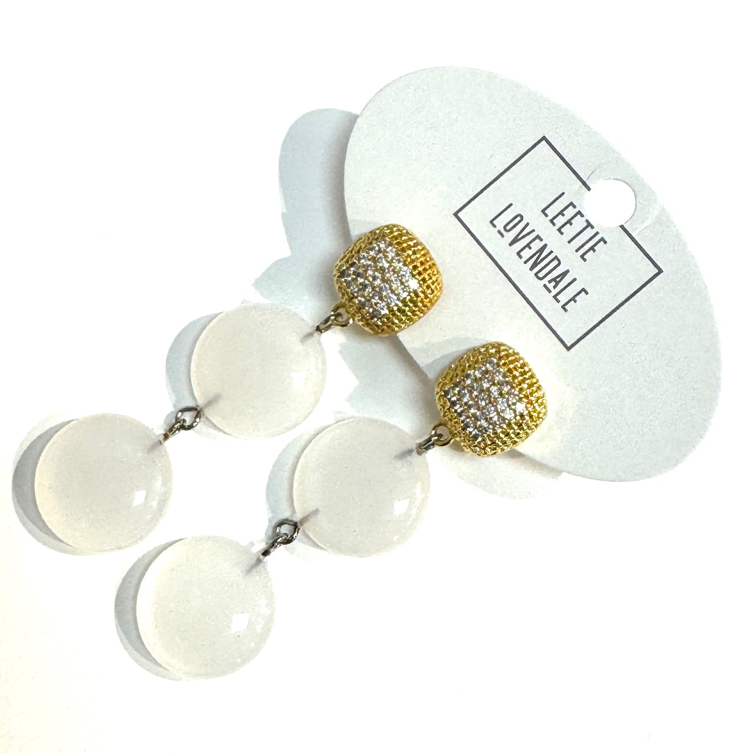 Moonset Triple Pavé Drop Earrings