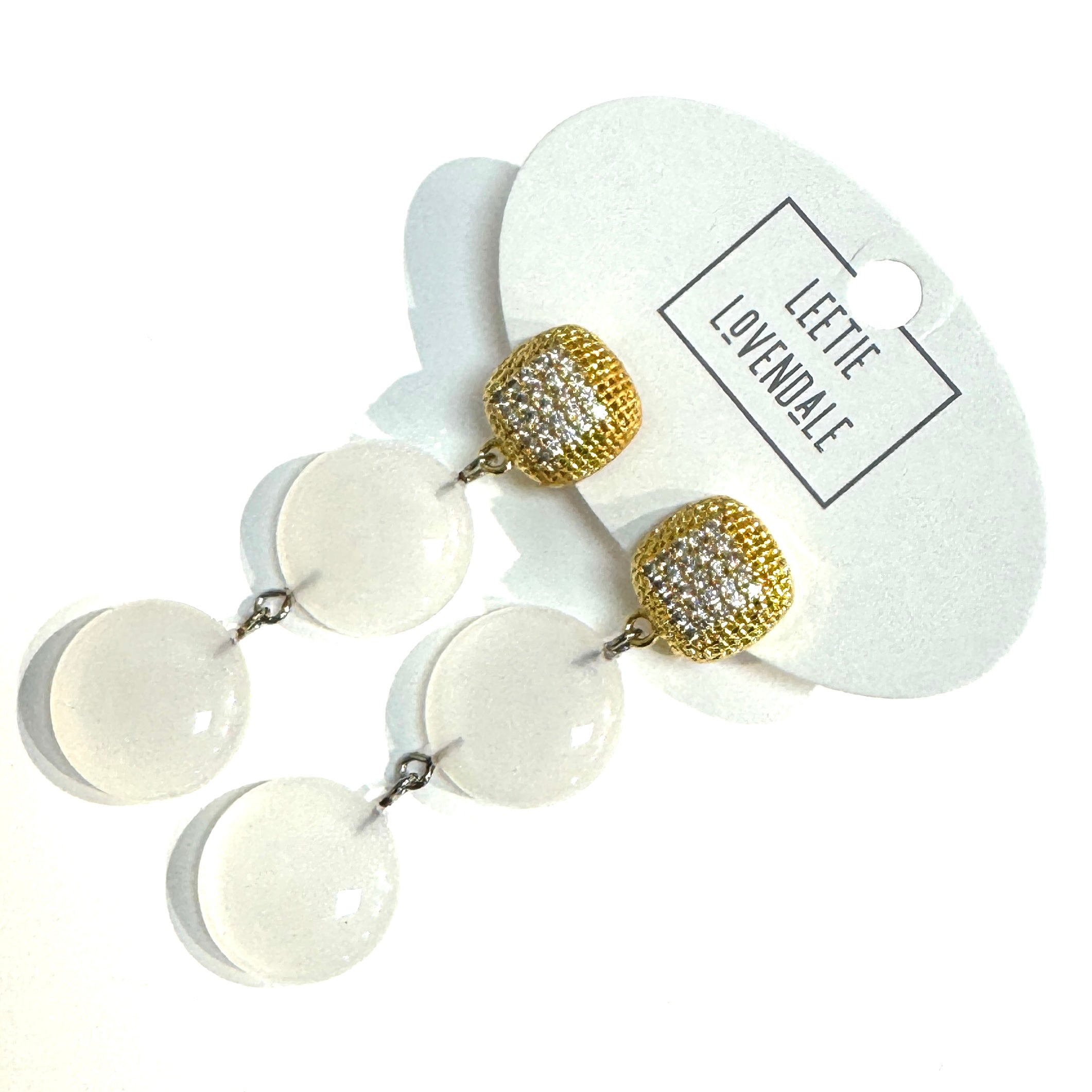 Moonset Triple Pavé Drop Earrings